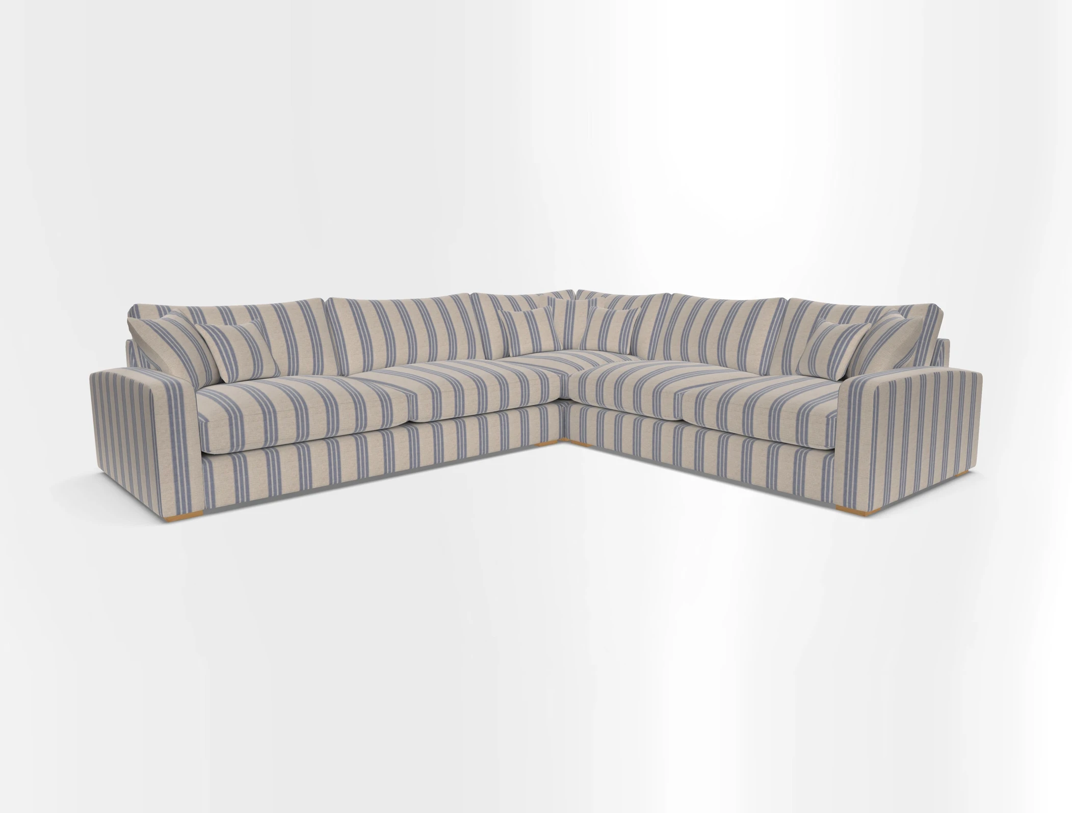 Stockbridge Corner Sofa LHF in V&A Threads of India Opulent Velvets Ikat Mirage Burnt Umber 