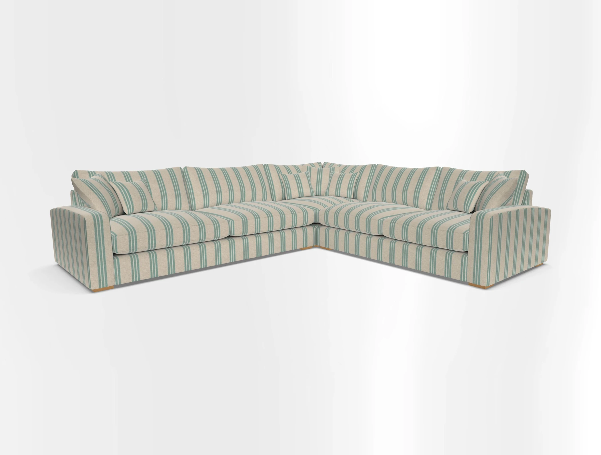 Stockbridge Corner Sofa LHF in V&A Threads of India Opulent Velvets Ikat Mirage Burnt Umber 
