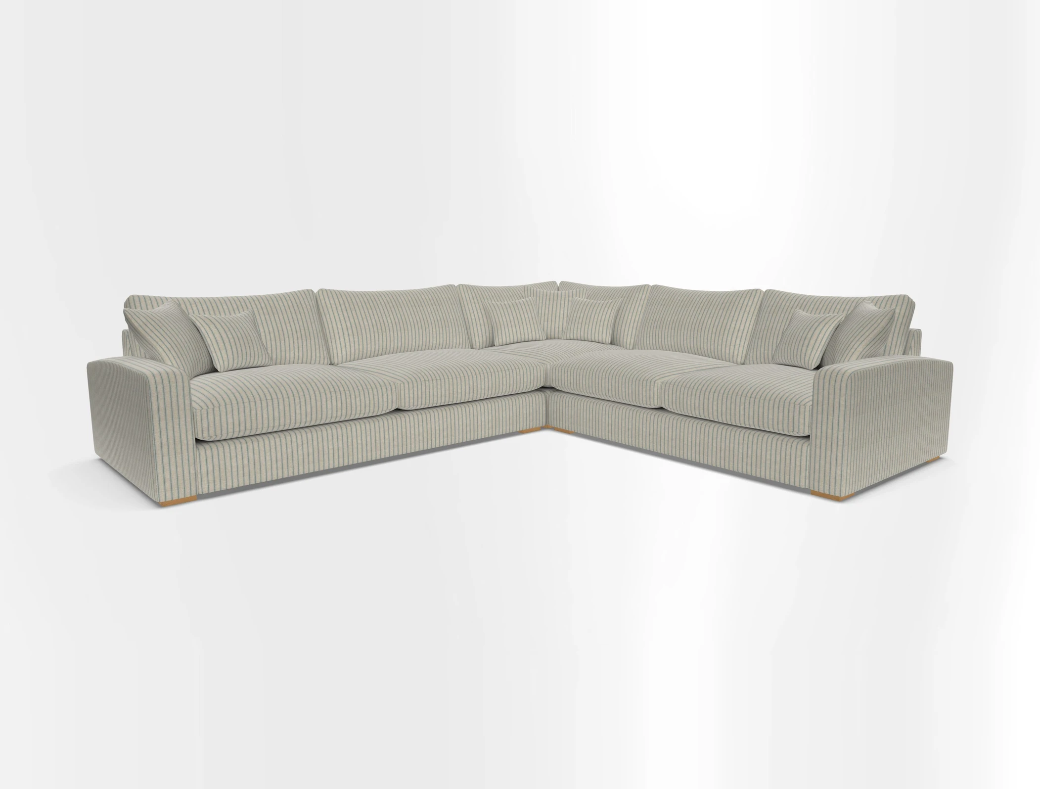 Stockbridge Corner Sofa LHF in V&A Threads of India Opulent Velvets Ikat Mirage Burnt Umber 