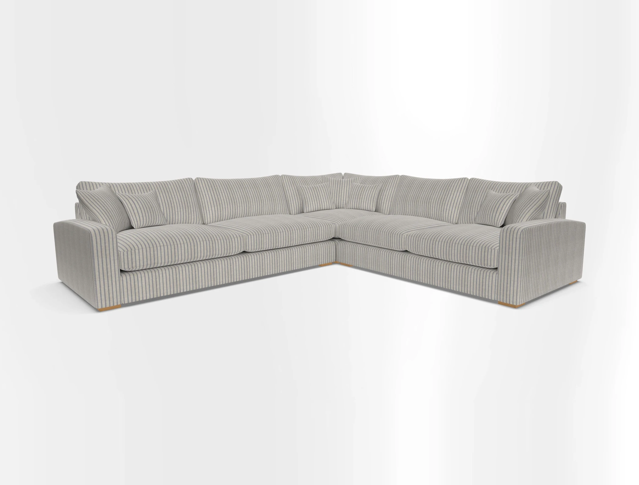 Stockbridge Corner Sofa LHF in V&A Threads of India Opulent Velvets Ikat Mirage Burnt Umber 