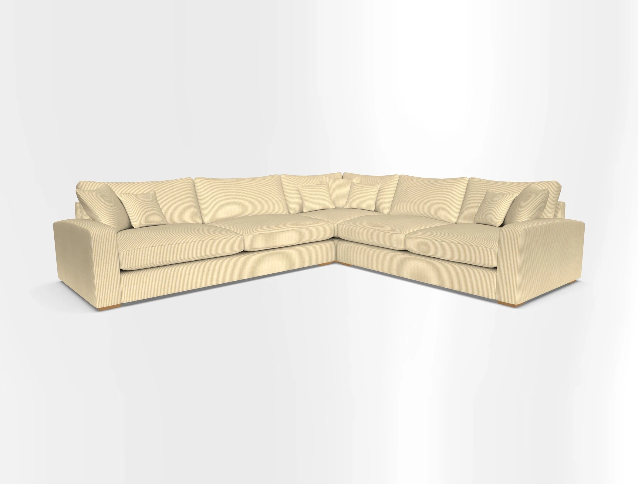 Stockbridge Corner Sofa LHF in V&A Threads of India Opulent Velvets Ikat Mirage Burnt Umber 