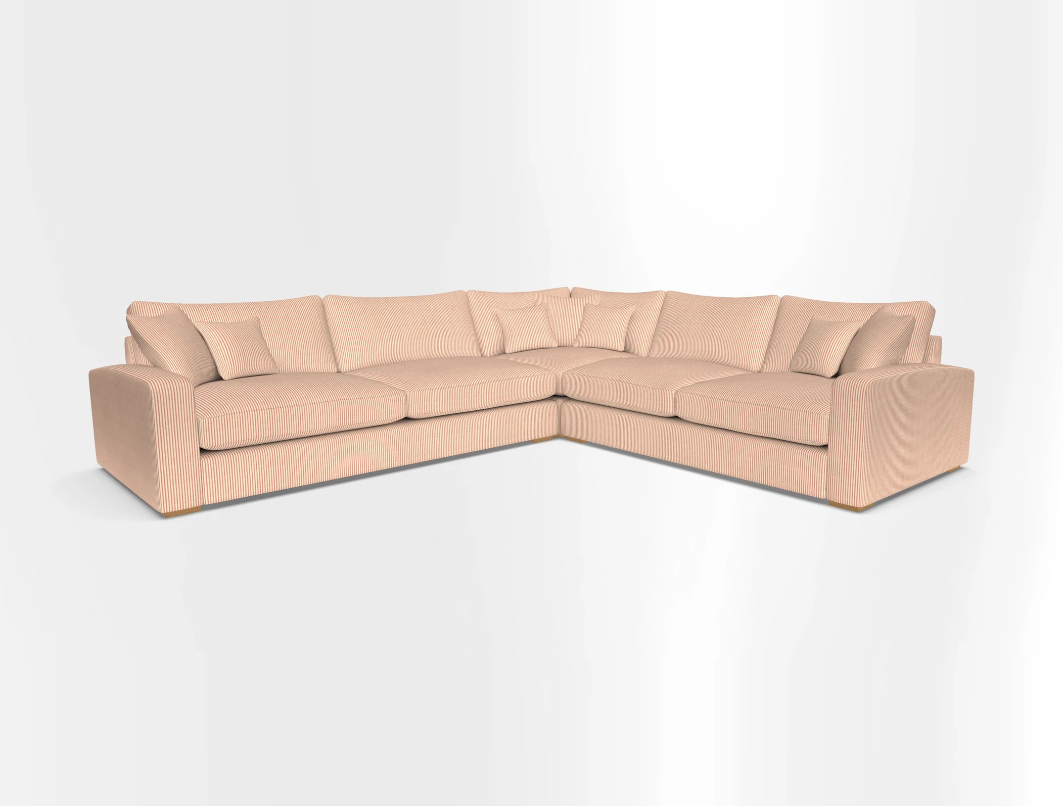 Stockbridge Corner Sofa LHF in V&A Threads of India Opulent Velvets Ikat Mirage Burnt Umber 