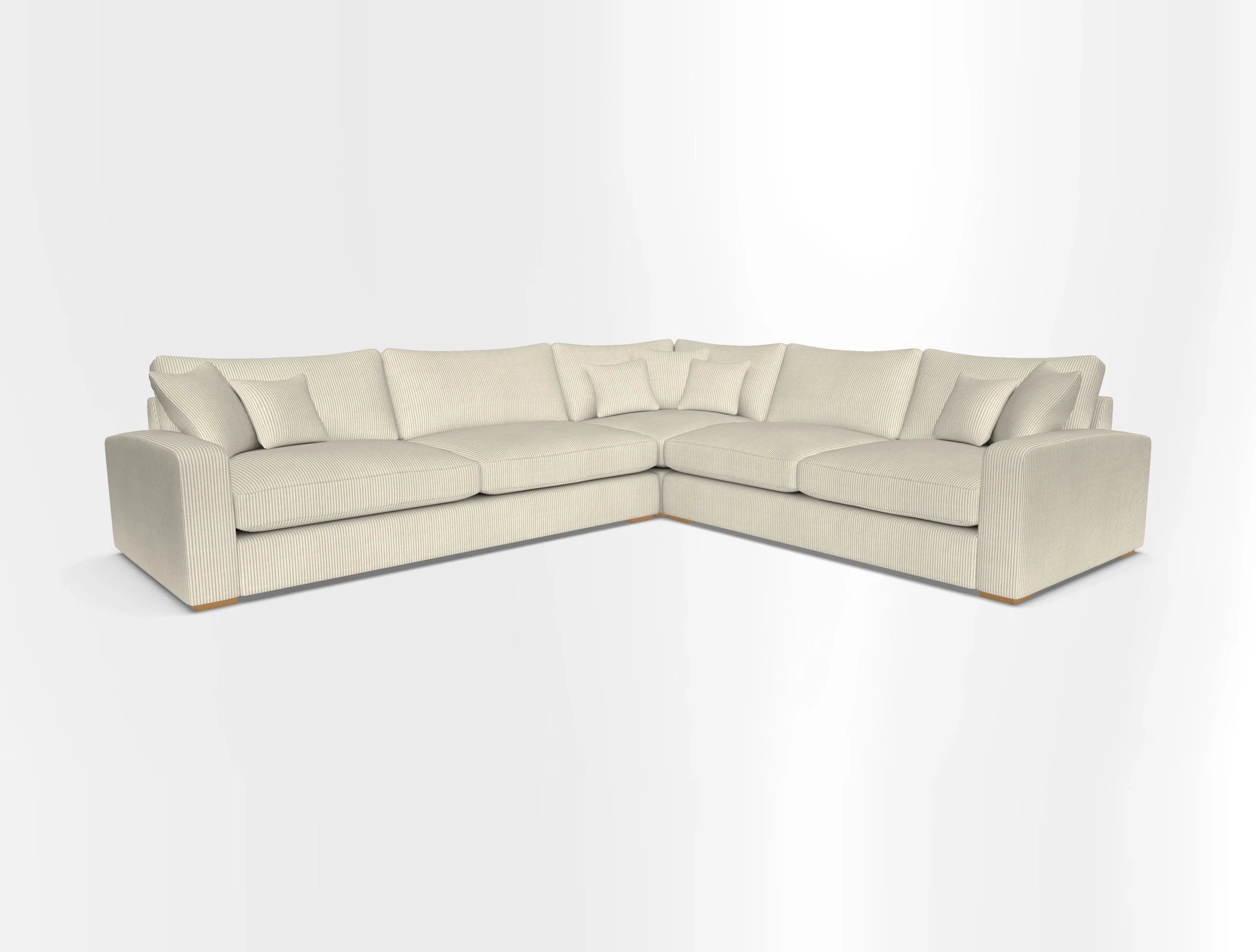 Stockbridge Corner Sofa LHF in V&A Threads of India Opulent Velvets Ikat Mirage Burnt Umber 