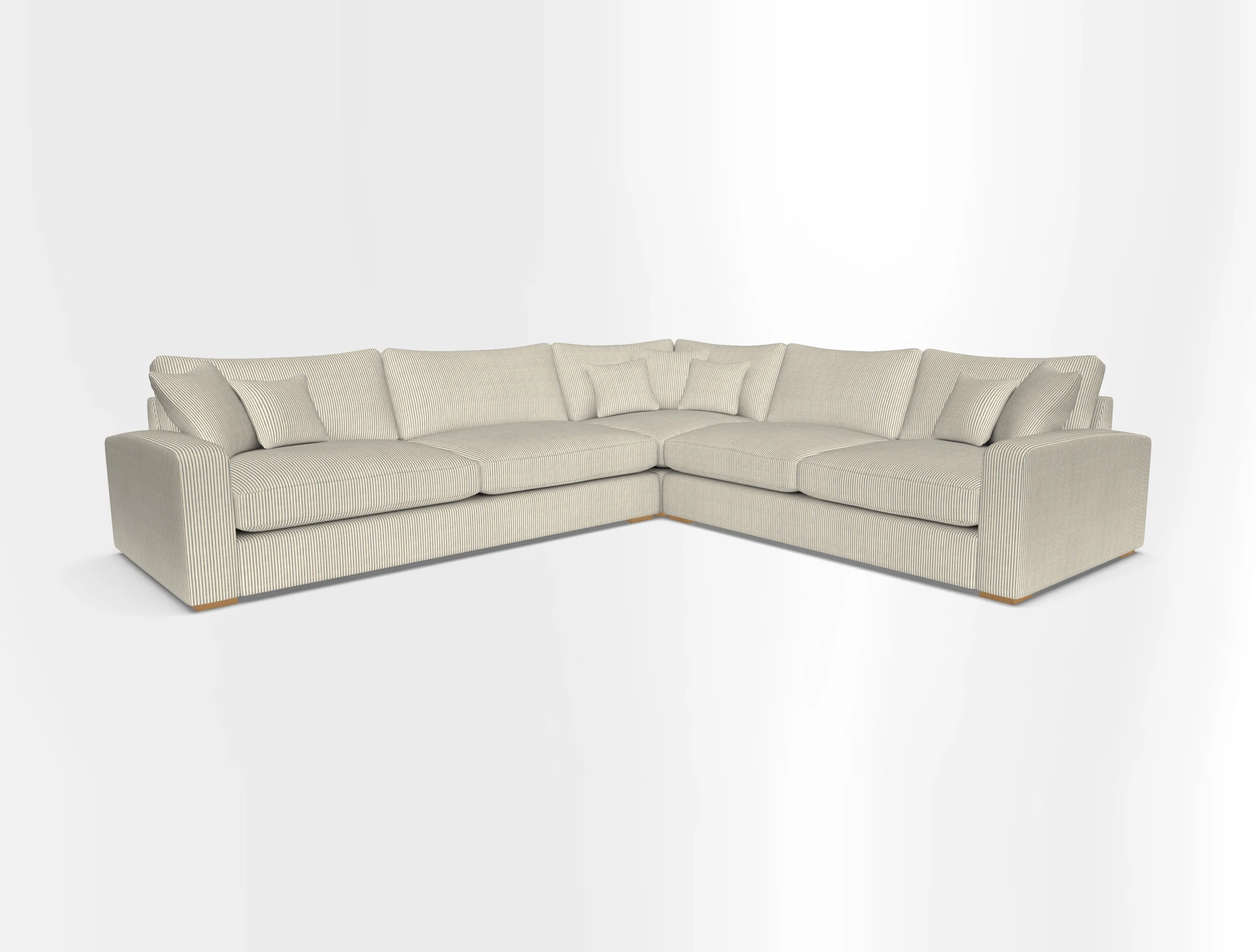 Stockbridge Corner Sofa LHF in V&A Threads of India Opulent Velvets Ikat Mirage Burnt Umber 