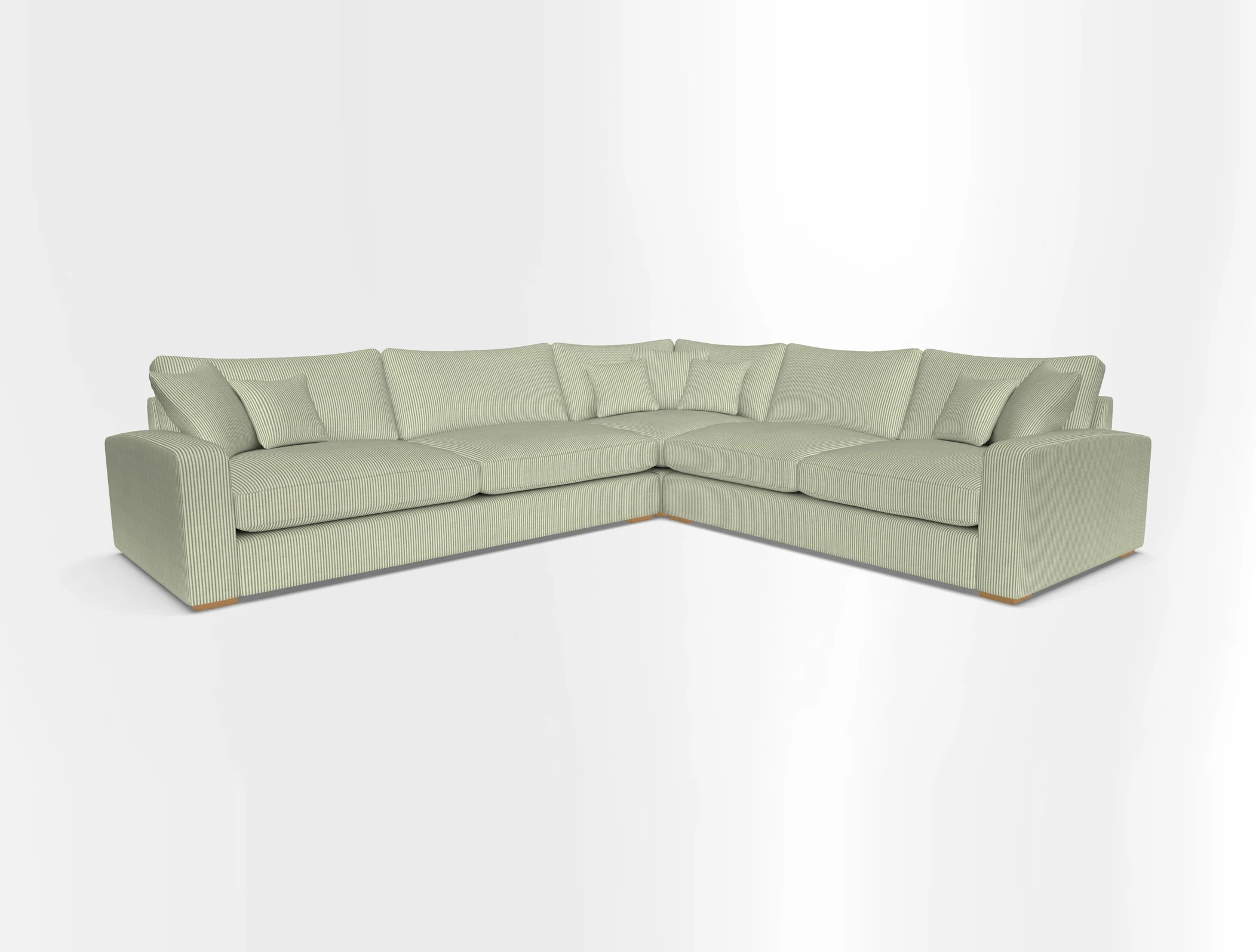 Stockbridge Corner Sofa LHF in V&A Threads of India Opulent Velvets Ikat Mirage Burnt Umber 