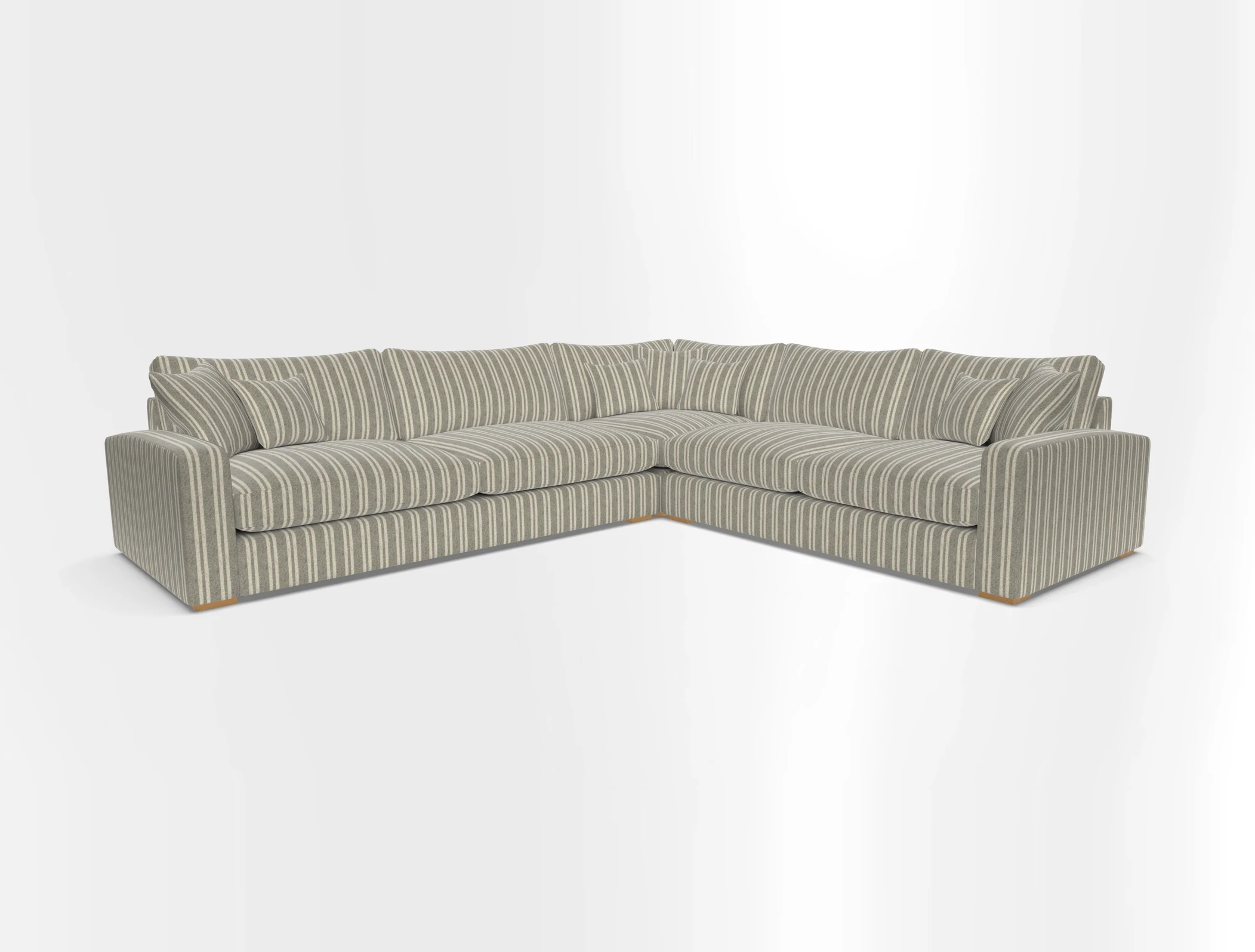 Stockbridge Corner Sofa LHF in V&A Threads of India Opulent Velvets Ikat Mirage Burnt Umber 
