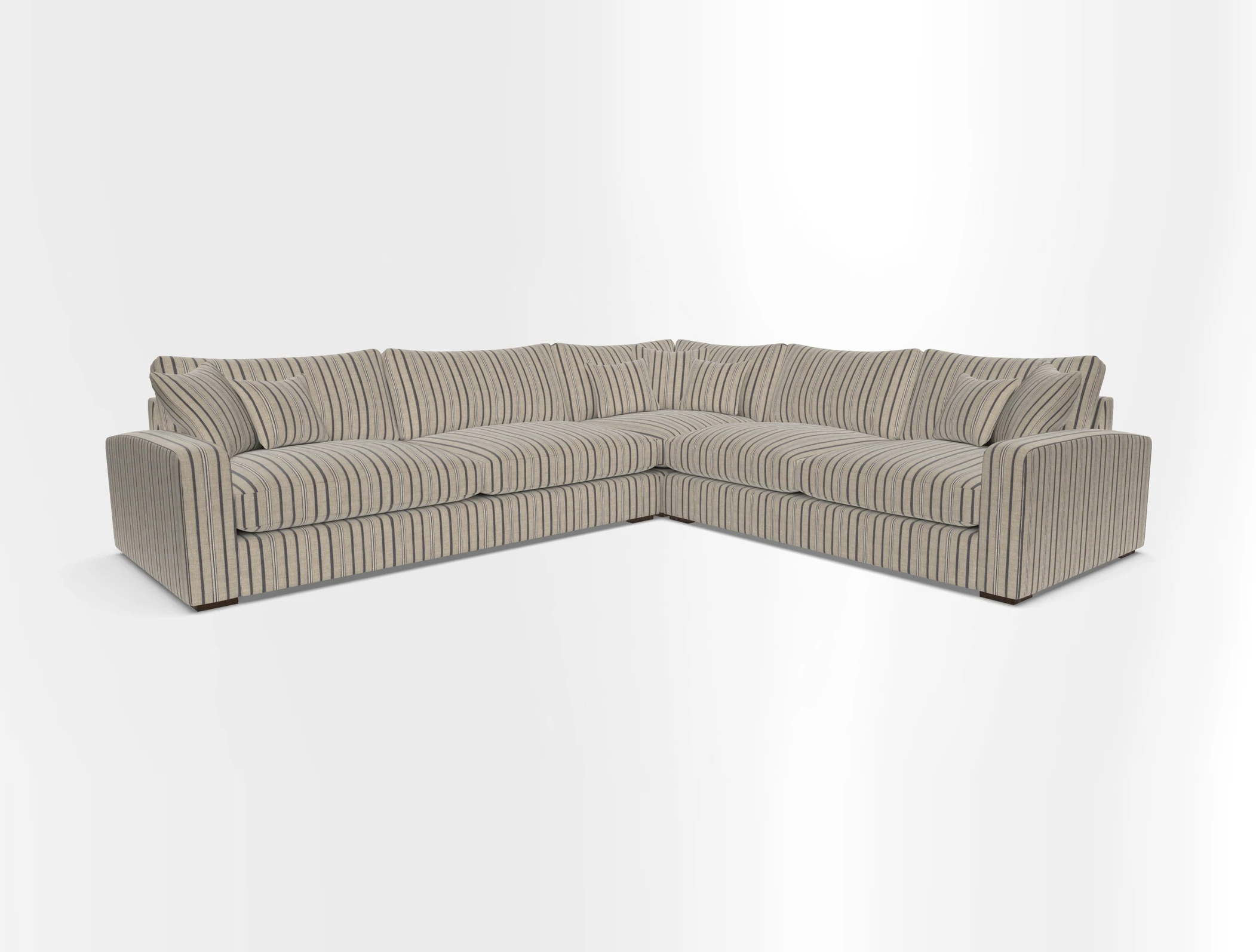Stockbridge Corner Sofa LHF in V&A Threads of India Opulent Velvets Ikat Mirage Burnt Umber 