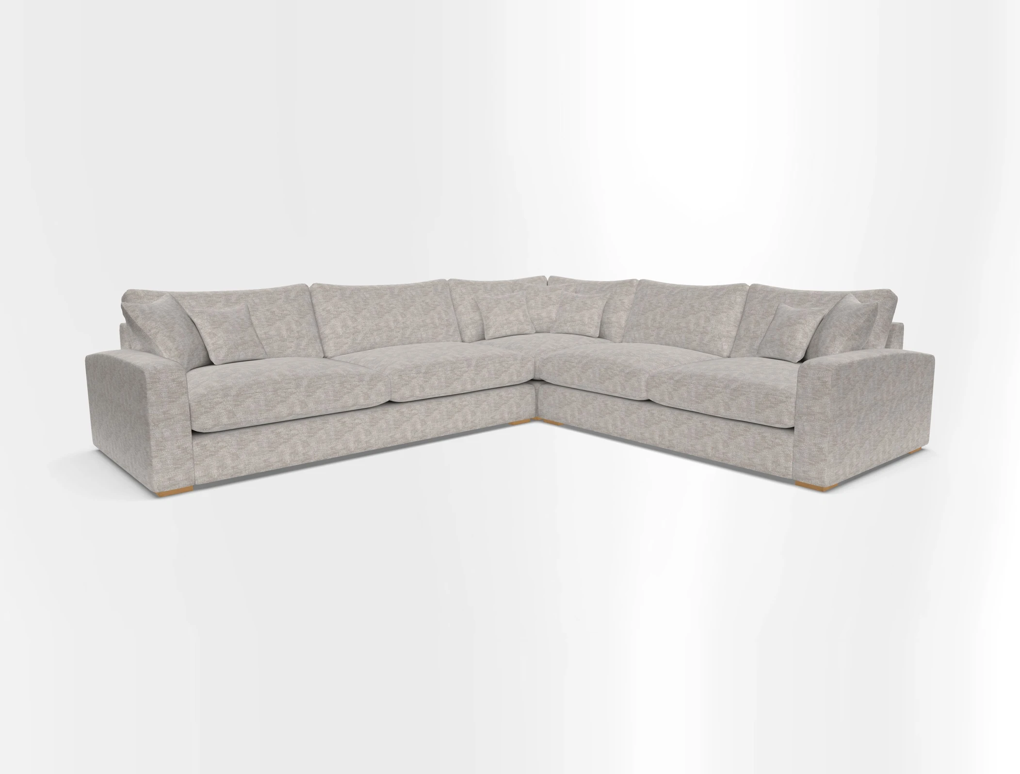Stockbridge Corner Sofa LHF in V&A Threads of India Opulent Velvets Ikat Mirage Burnt Umber 