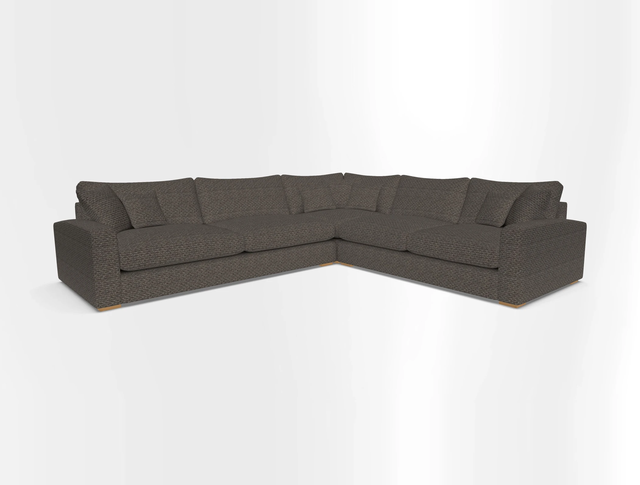 Stockbridge Corner Sofa LHF in V&A Threads of India Opulent Velvets Ikat Mirage Burnt Umber 