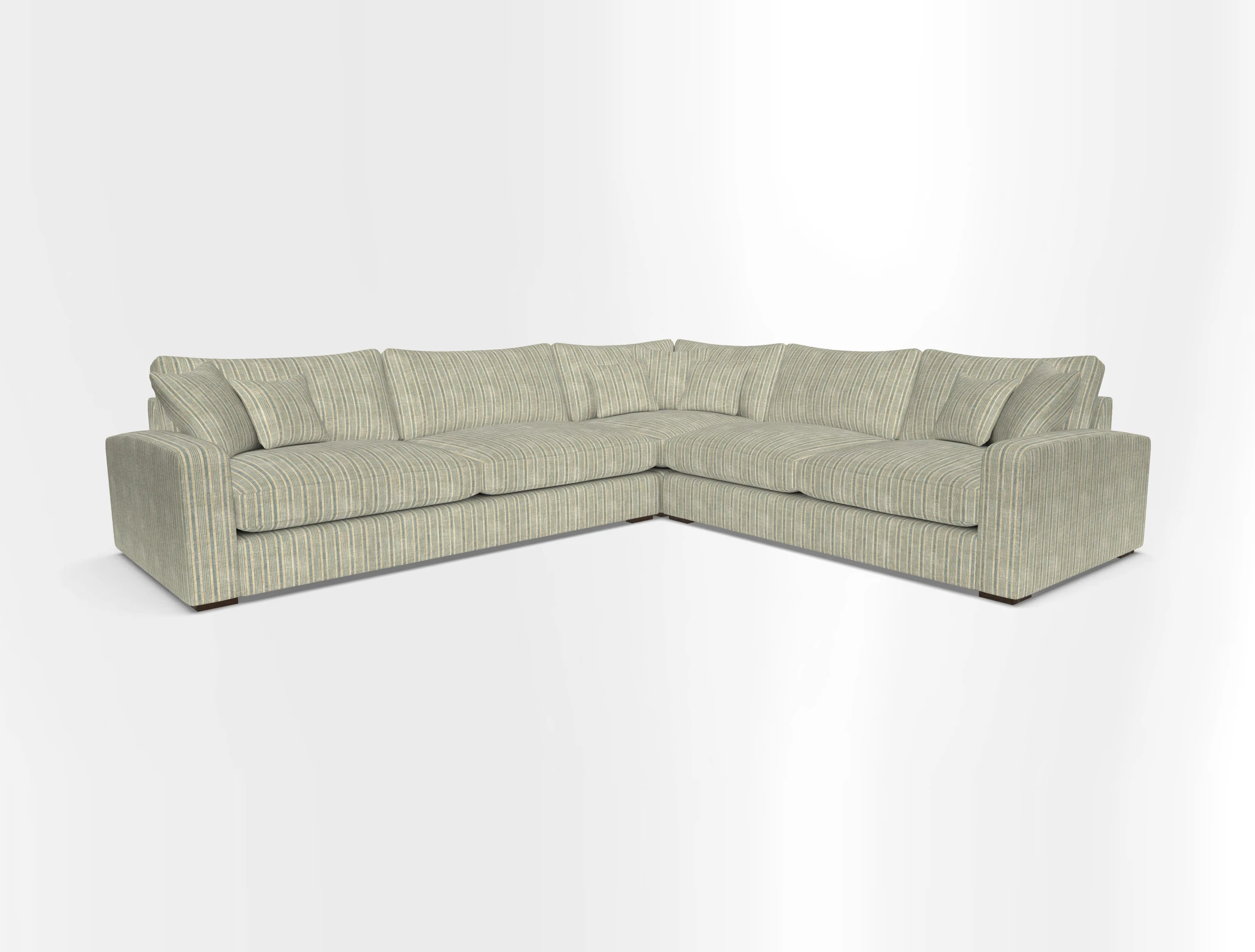 Stockbridge Corner Sofa LHF in V&A Threads of India Opulent Velvets Ikat Mirage Burnt Umber 