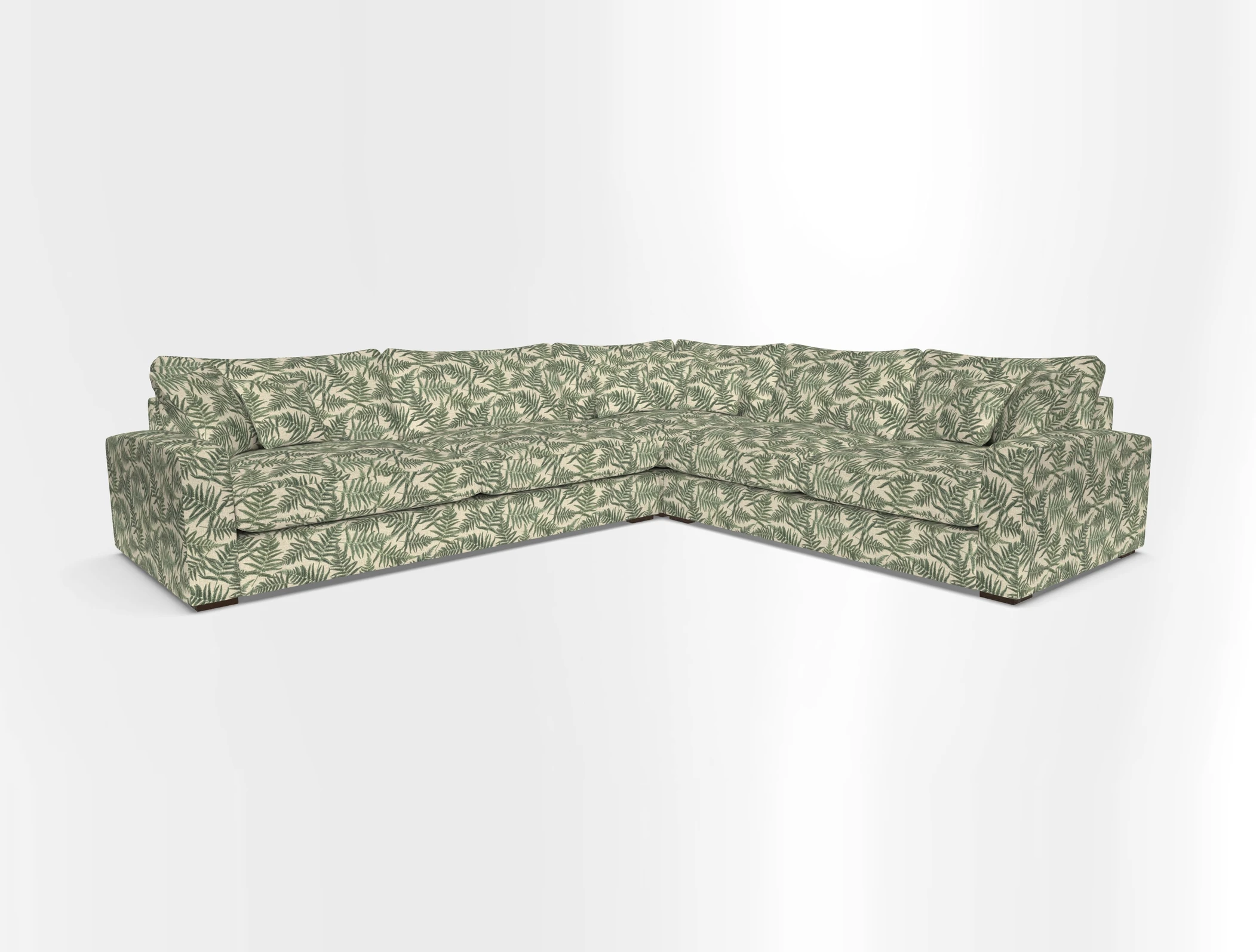 Stockbridge Corner Sofa LHF in V&A Threads of India Opulent Velvets Ikat Mirage Burnt Umber 