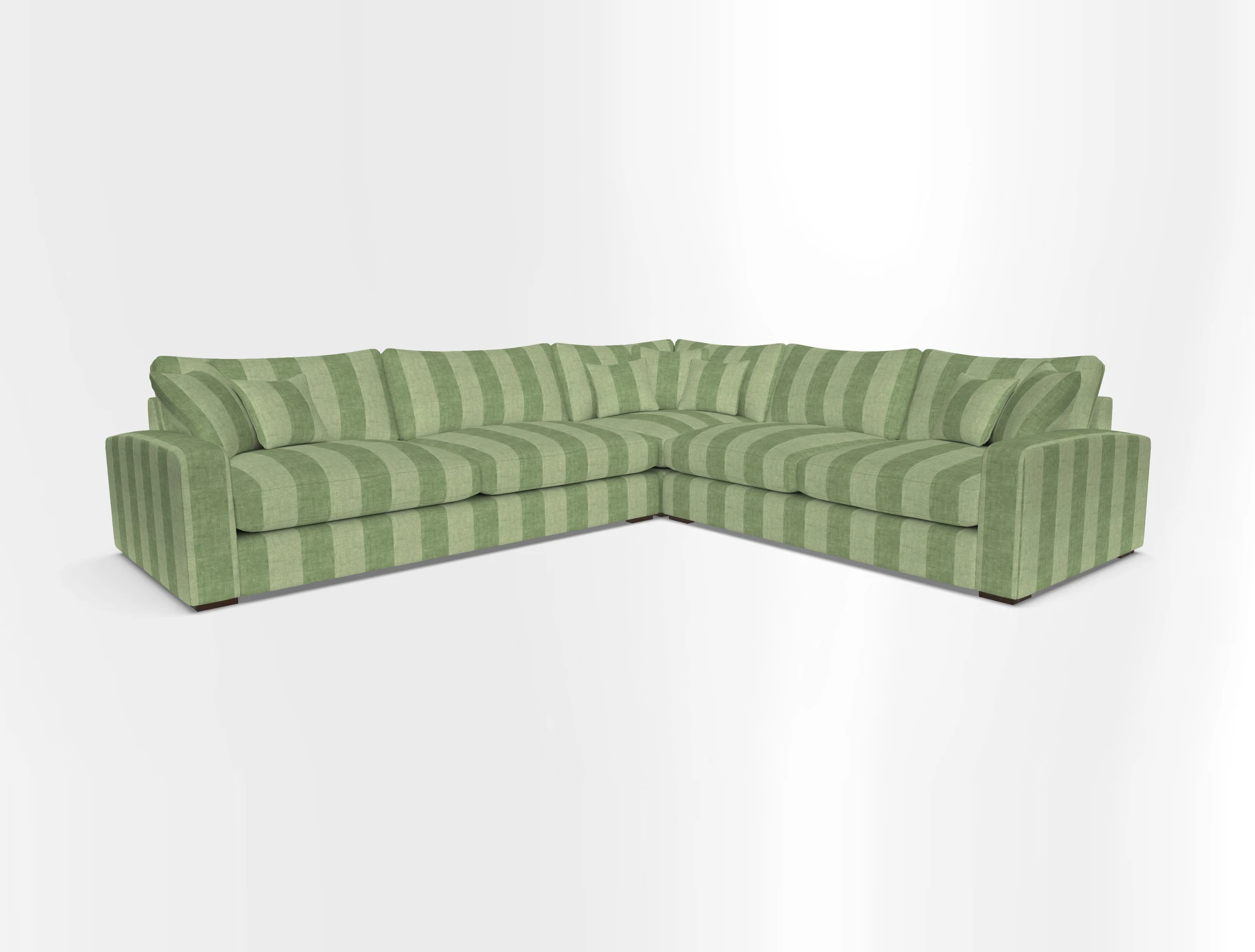 Stockbridge Corner Sofa LHF in V&A Threads of India Opulent Velvets Ikat Mirage Burnt Umber 