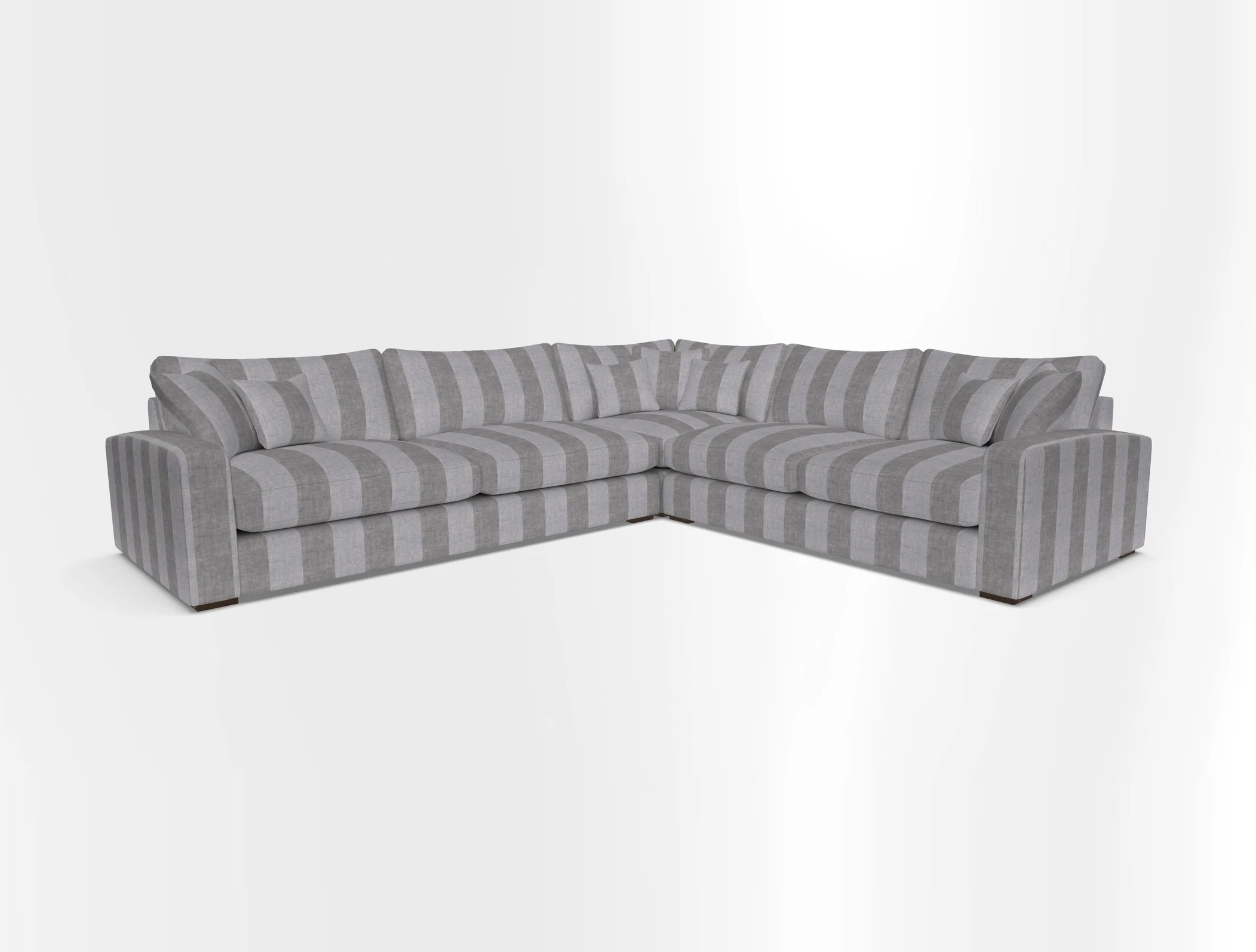 Stockbridge Corner Sofa LHF in V&A Threads of India Opulent Velvets Ikat Mirage Burnt Umber 