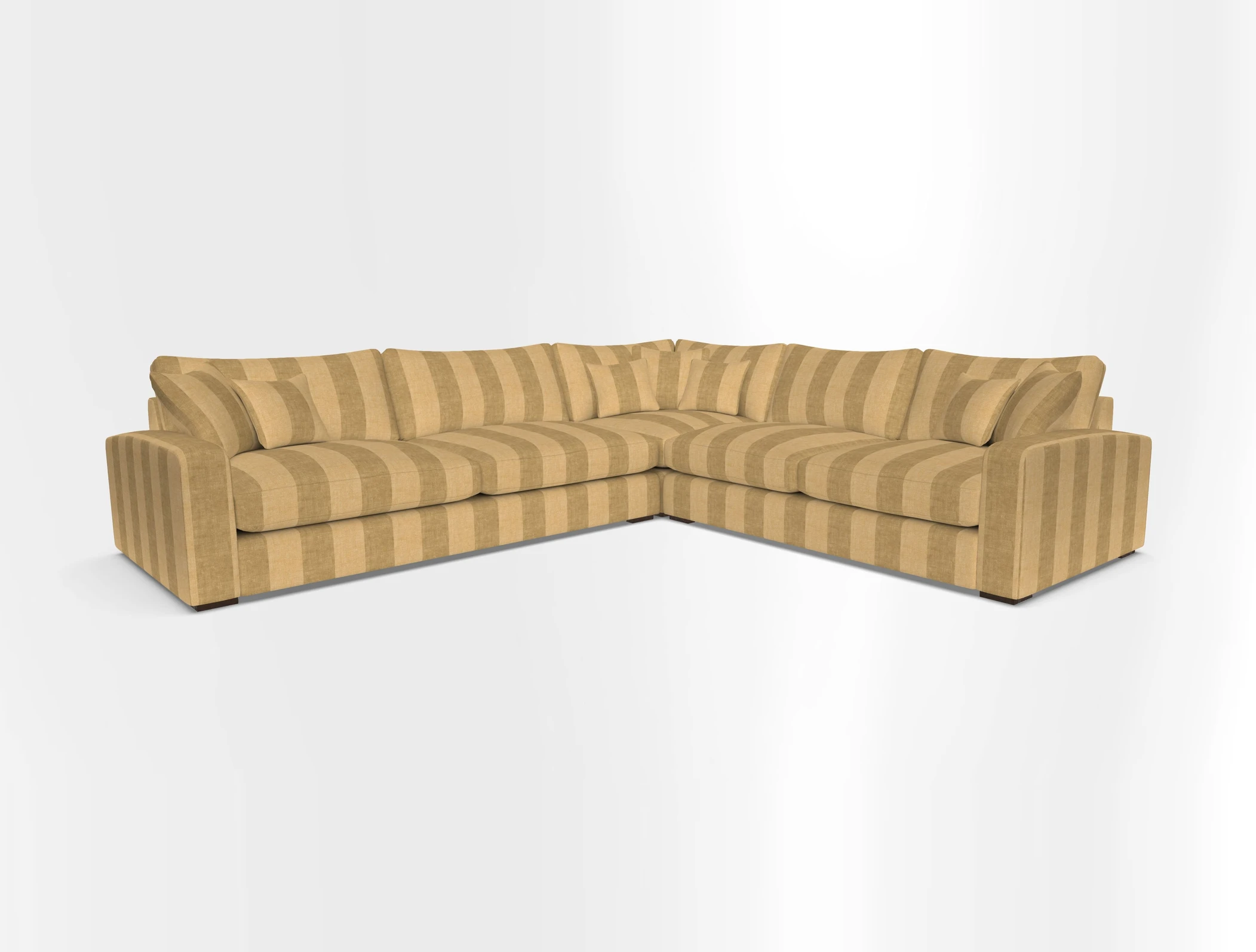 Stockbridge Corner Sofa LHF in V&A Threads of India Opulent Velvets Ikat Mirage Burnt Umber 