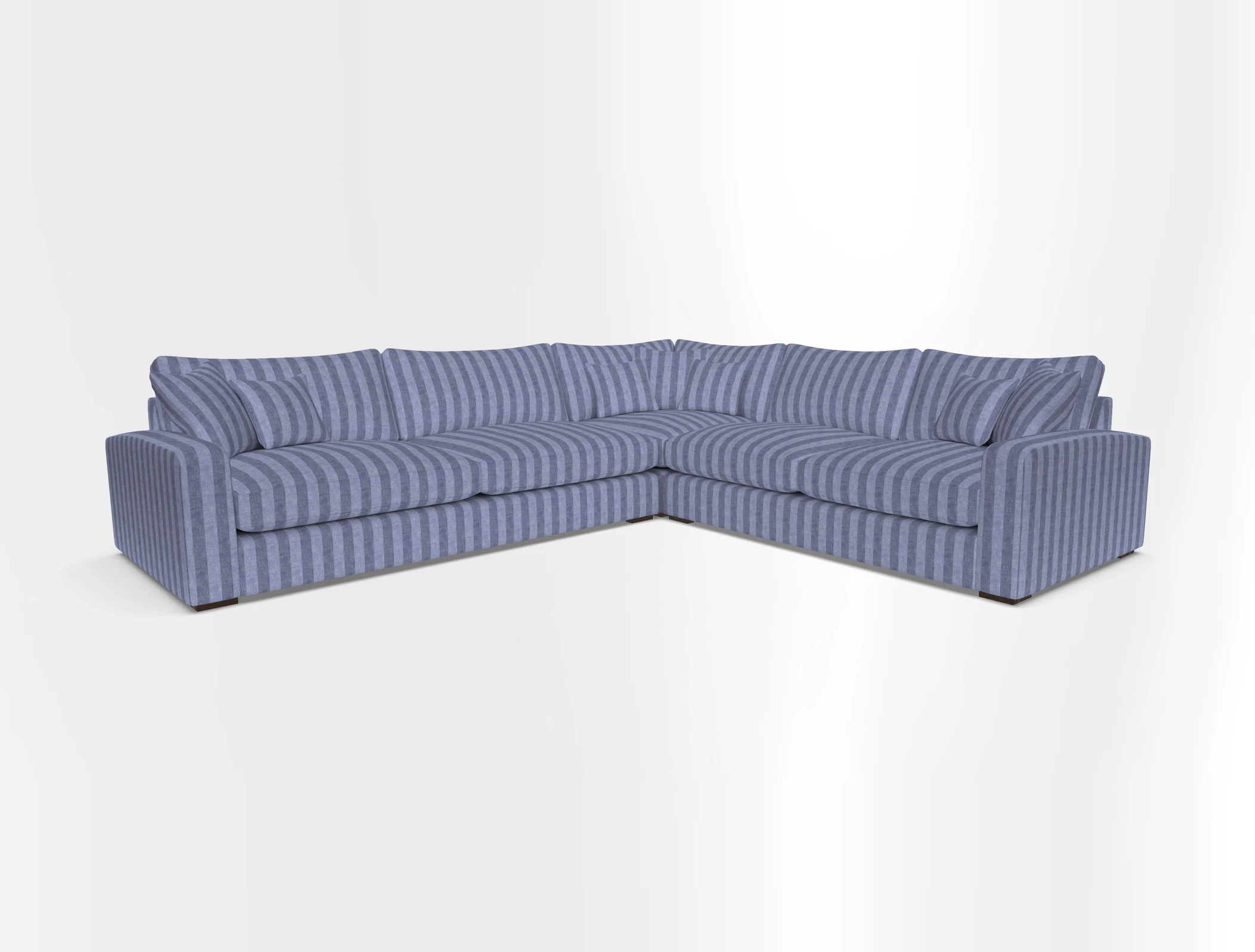 Stockbridge Corner Sofa LHF in V&A Threads of India Opulent Velvets Ikat Mirage Burnt Umber 