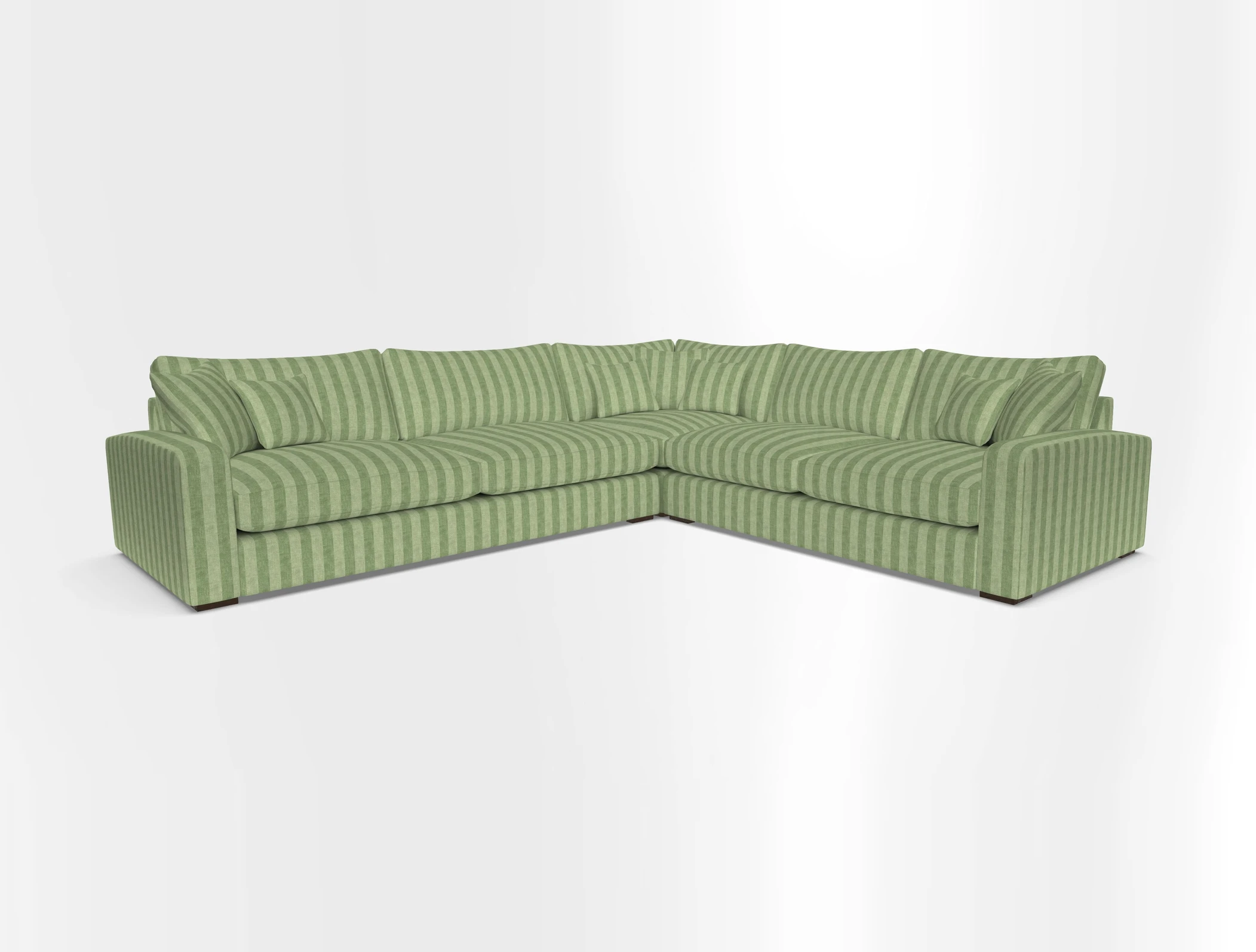 Stockbridge Corner Sofa LHF in V&A Threads of India Opulent Velvets Ikat Mirage Burnt Umber 