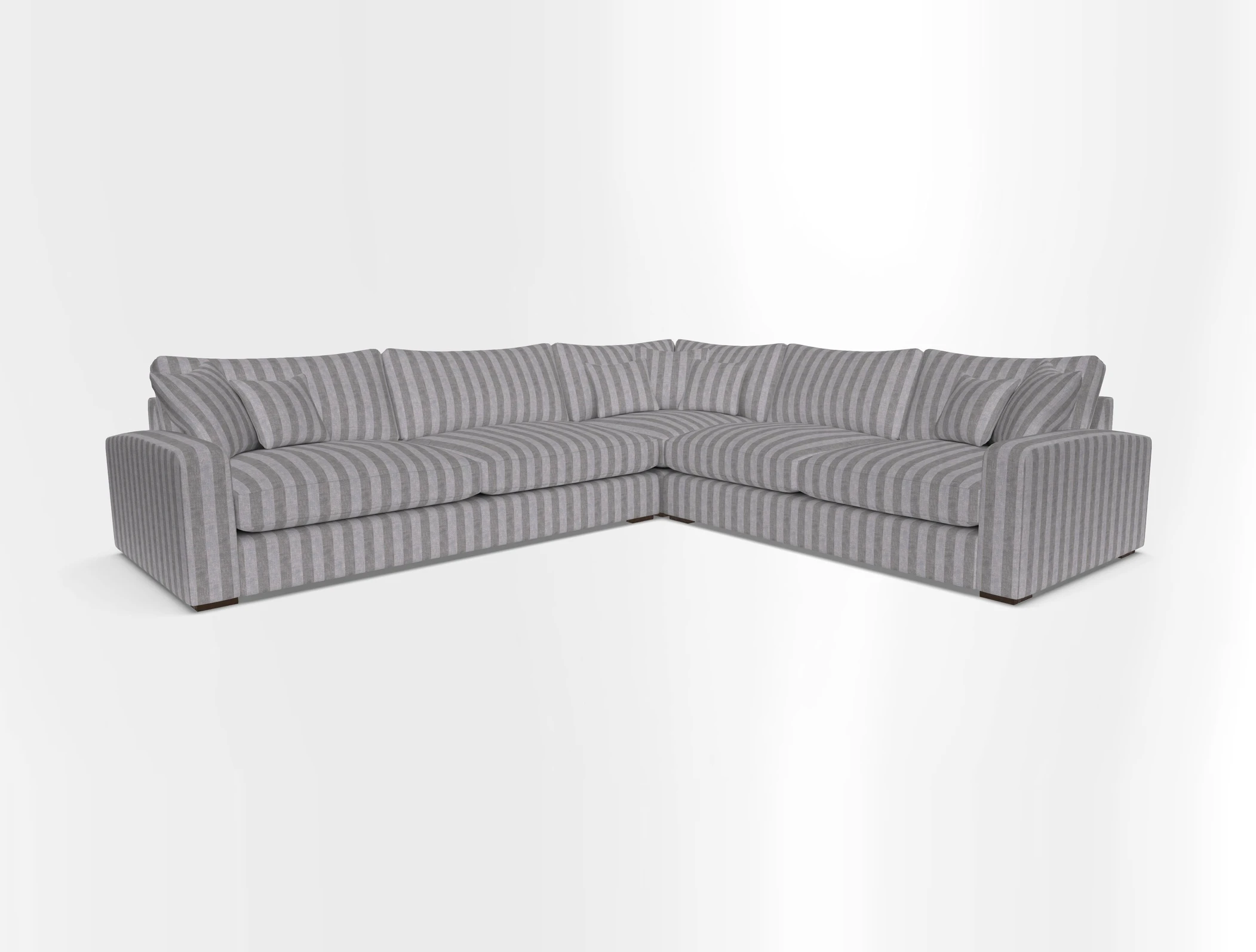 Stockbridge Corner Sofa LHF in V&A Threads of India Opulent Velvets Ikat Mirage Burnt Umber 