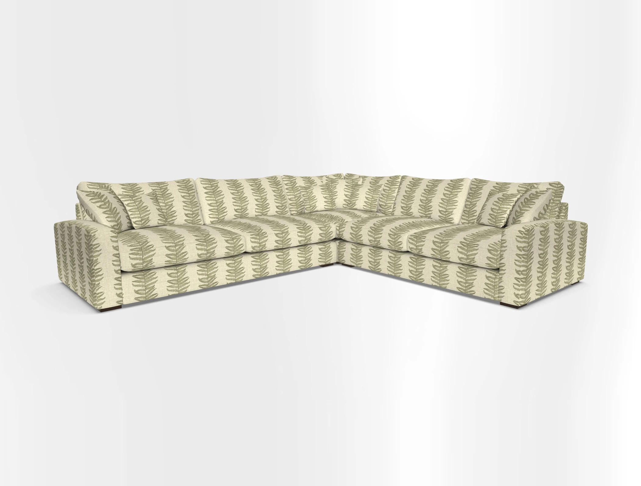 Stockbridge Corner Sofa LHF in V&A Threads of India Opulent Velvets Ikat Mirage Burnt Umber 
