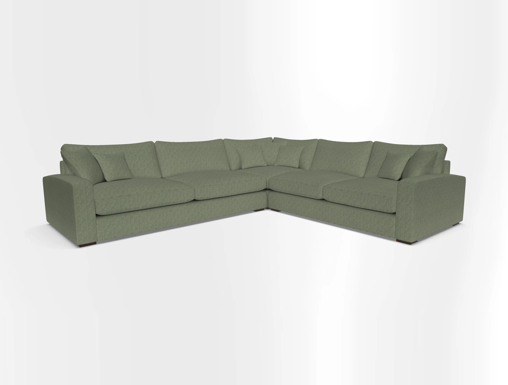 Stockbridge Corner Sofa LHF in V&A Threads of India Opulent Velvets Ikat Mirage Burnt Umber 