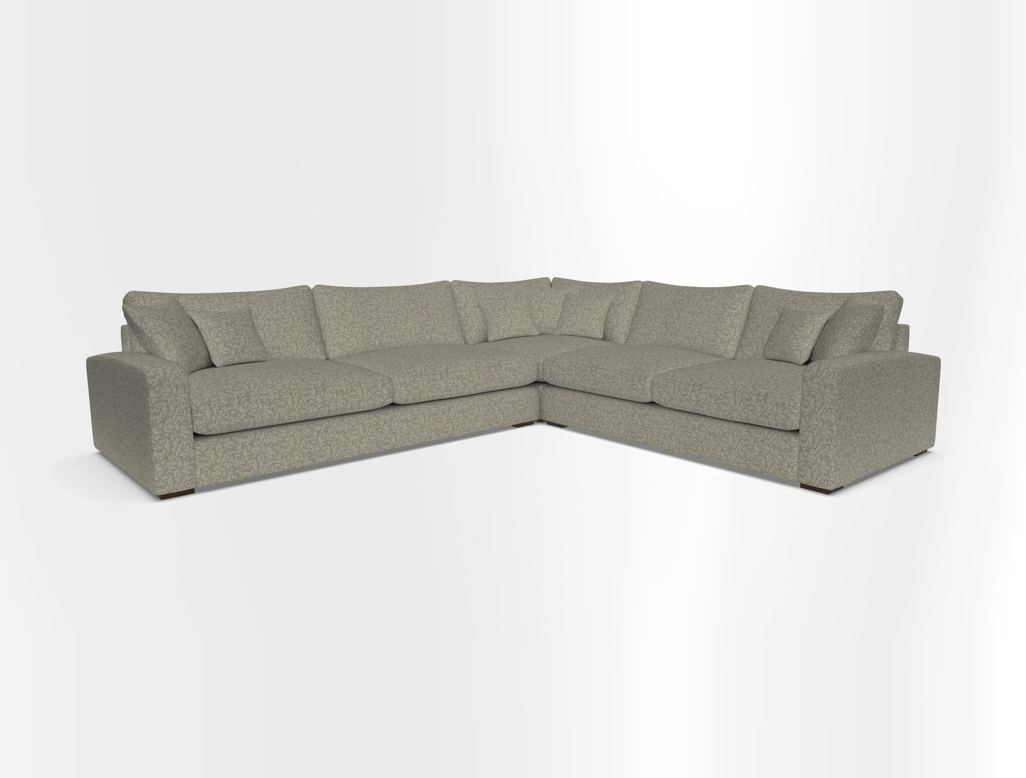 Stockbridge Corner Sofa LHF in V&A Threads of India Opulent Velvets Ikat Mirage Burnt Umber 