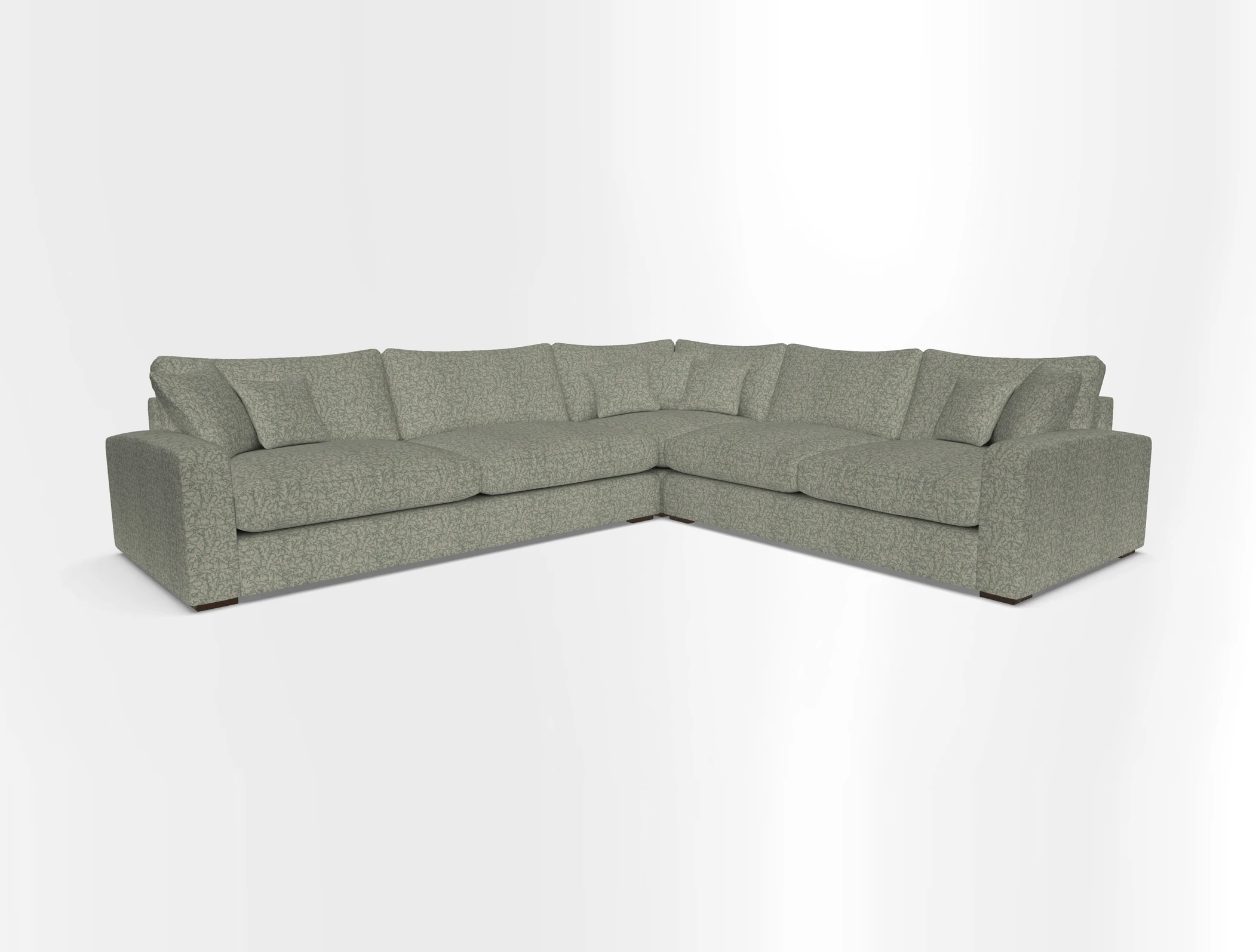 Stockbridge Corner Sofa LHF in V&A Threads of India Opulent Velvets Ikat Mirage Burnt Umber 