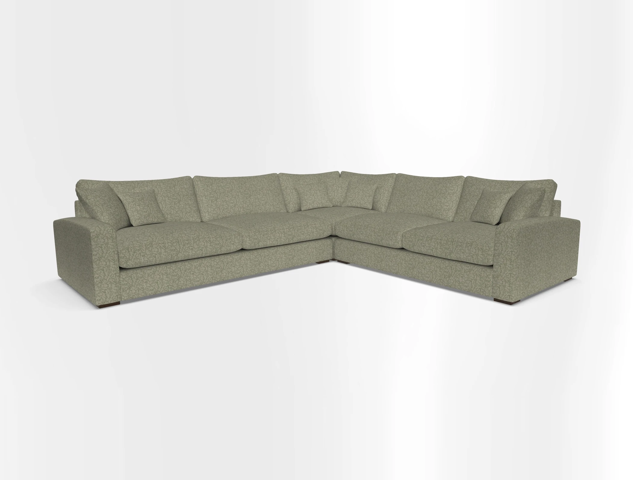 Stockbridge Corner Sofa LHF in V&A Threads of India Opulent Velvets Ikat Mirage Burnt Umber 