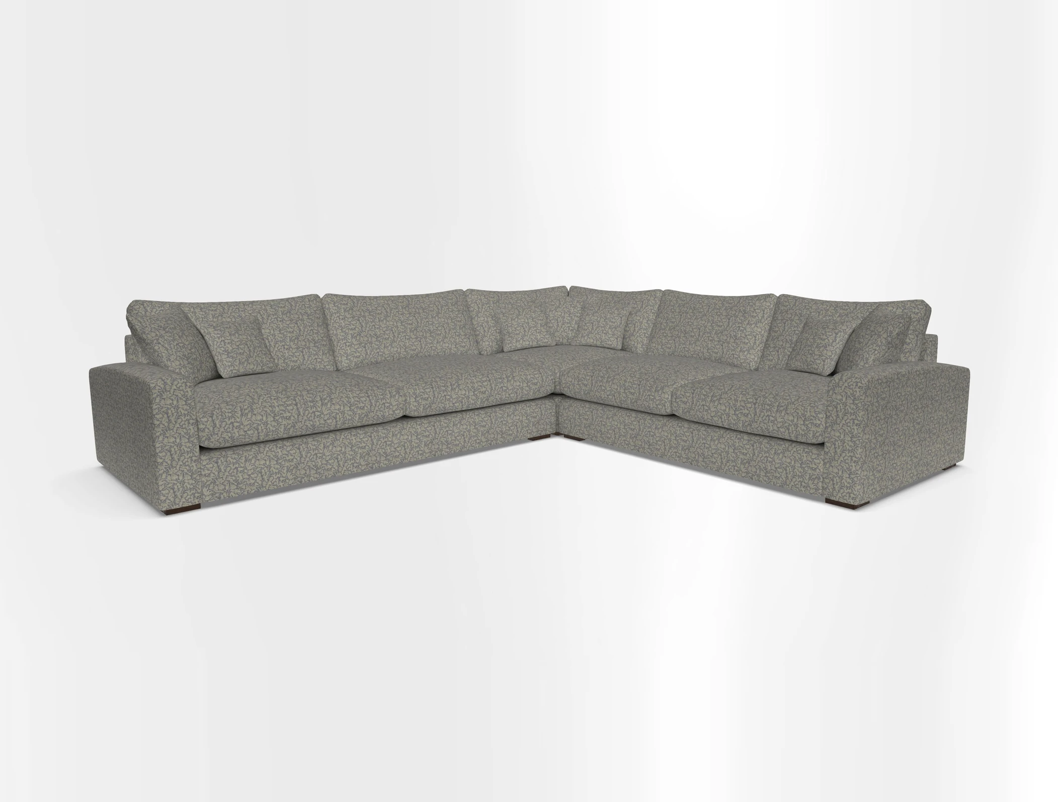 Stockbridge Corner Sofa LHF in V&A Threads of India Opulent Velvets Ikat Mirage Burnt Umber 
