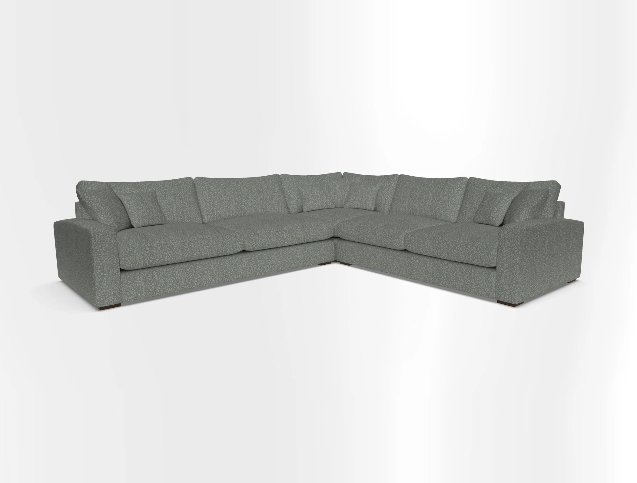 Stockbridge Corner Sofa LHF in V&A Threads of India Opulent Velvets Ikat Mirage Burnt Umber 