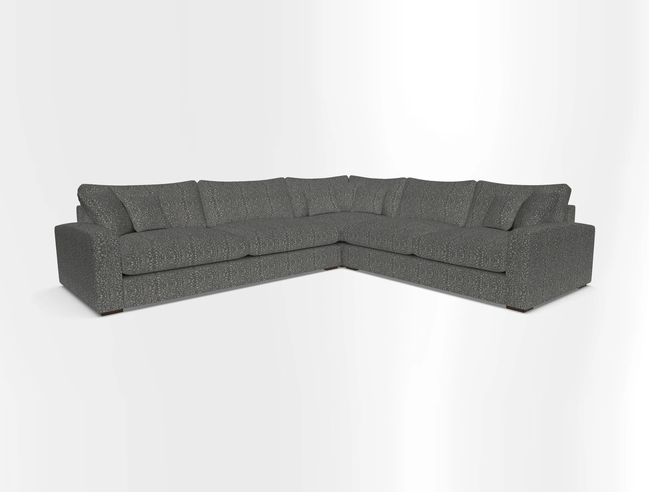 Stockbridge Corner Sofa LHF in V&A Threads of India Opulent Velvets Ikat Mirage Burnt Umber 