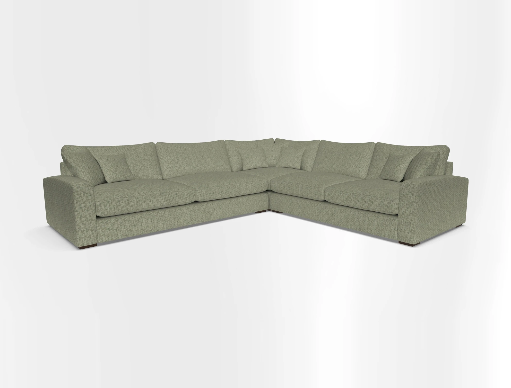 Stockbridge Corner Sofa LHF in V&A Threads of India Opulent Velvets Ikat Mirage Burnt Umber 