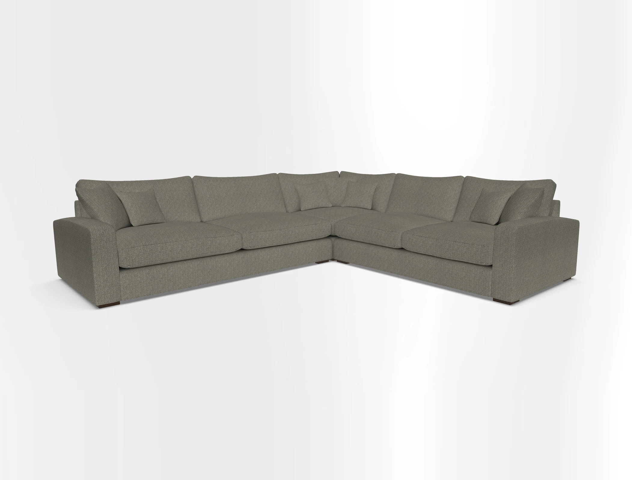 Stockbridge Corner Sofa LHF in V&A Threads of India Opulent Velvets Ikat Mirage Burnt Umber 