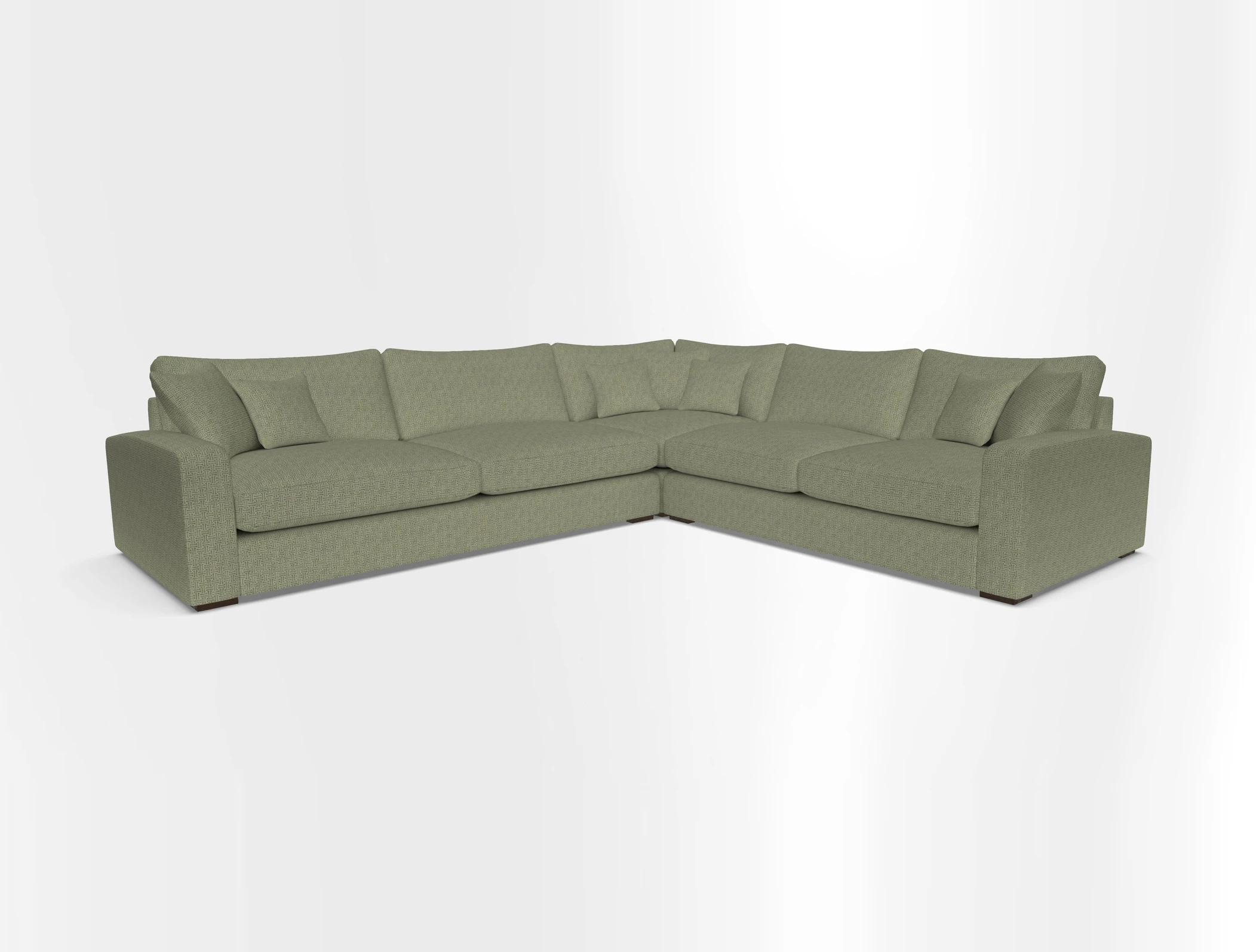 Stockbridge Corner Sofa LHF in V&A Threads of India Opulent Velvets Ikat Mirage Burnt Umber 