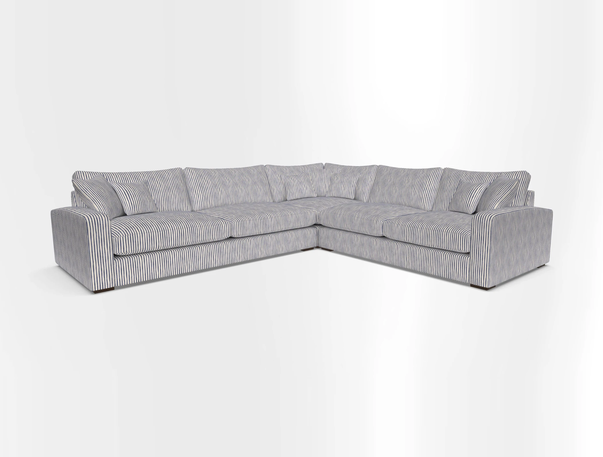 Stockbridge Corner Sofa LHF in V&A Threads of India Opulent Velvets Ikat Mirage Burnt Umber 
