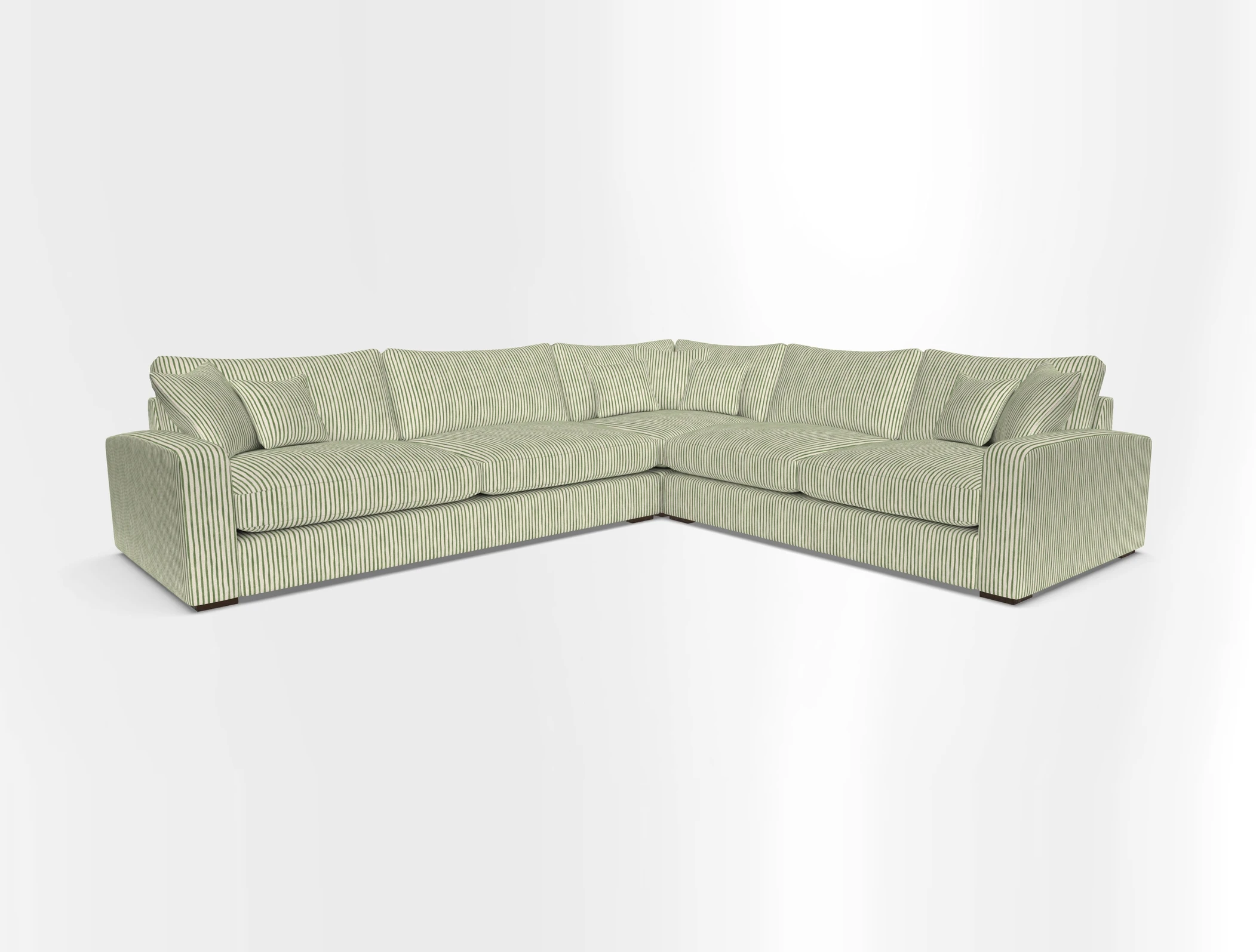 Stockbridge Corner Sofa LHF in V&A Threads of India Opulent Velvets Ikat Mirage Burnt Umber 