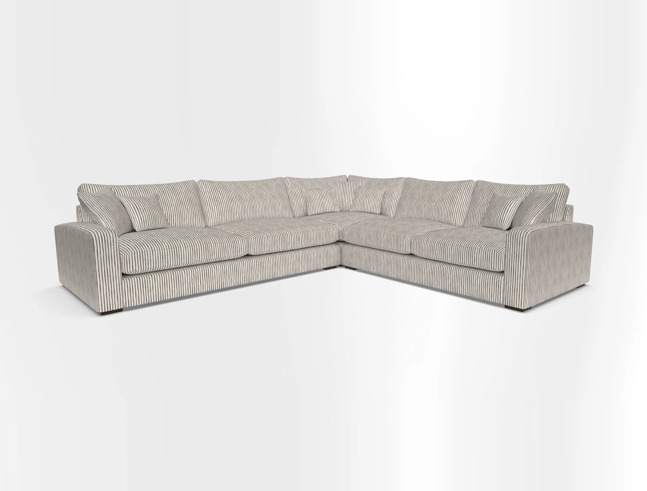 Stockbridge Corner Sofa LHF in V&A Threads of India Opulent Velvets Ikat Mirage Burnt Umber 