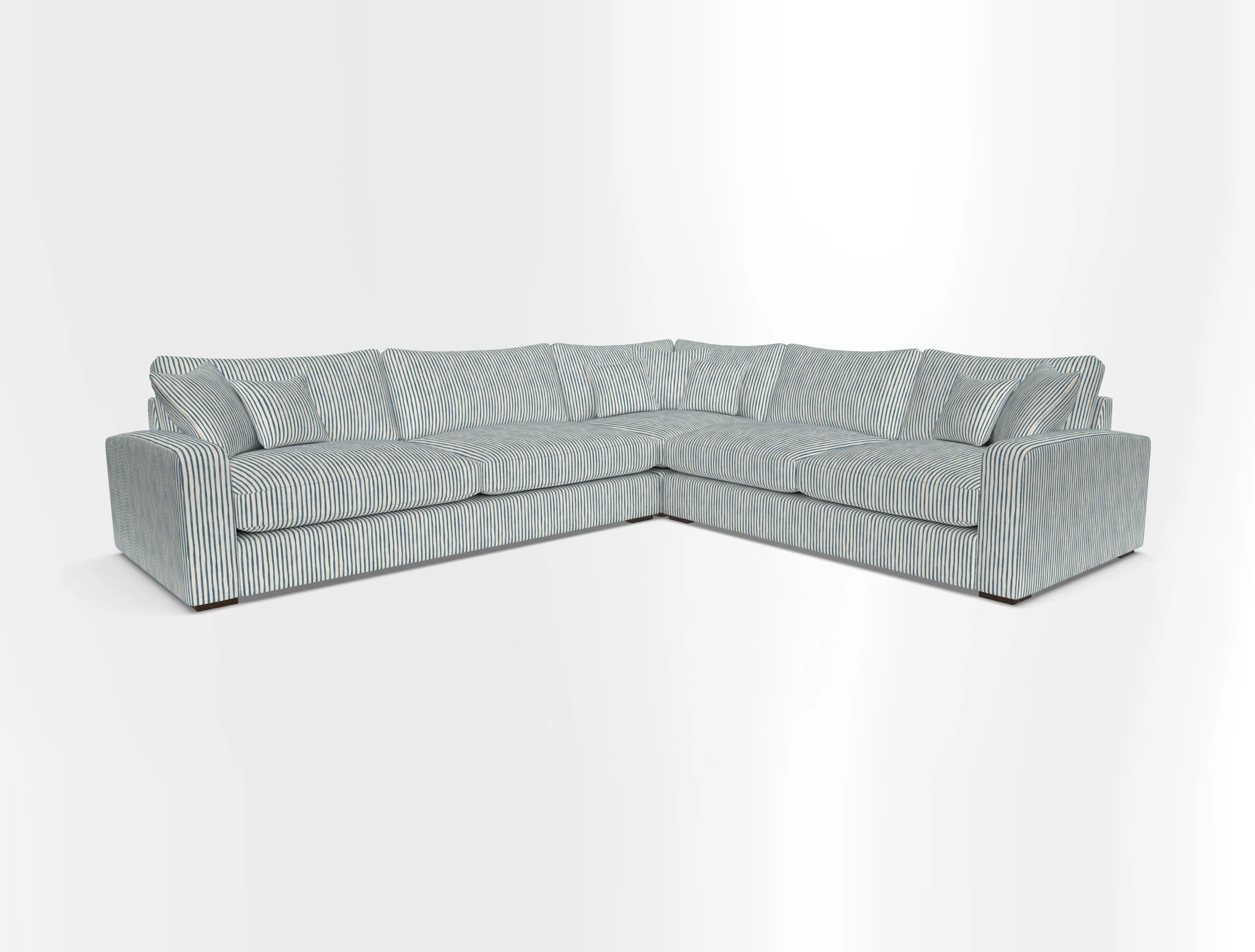 Stockbridge Corner Sofa LHF in V&A Threads of India Opulent Velvets Ikat Mirage Burnt Umber 