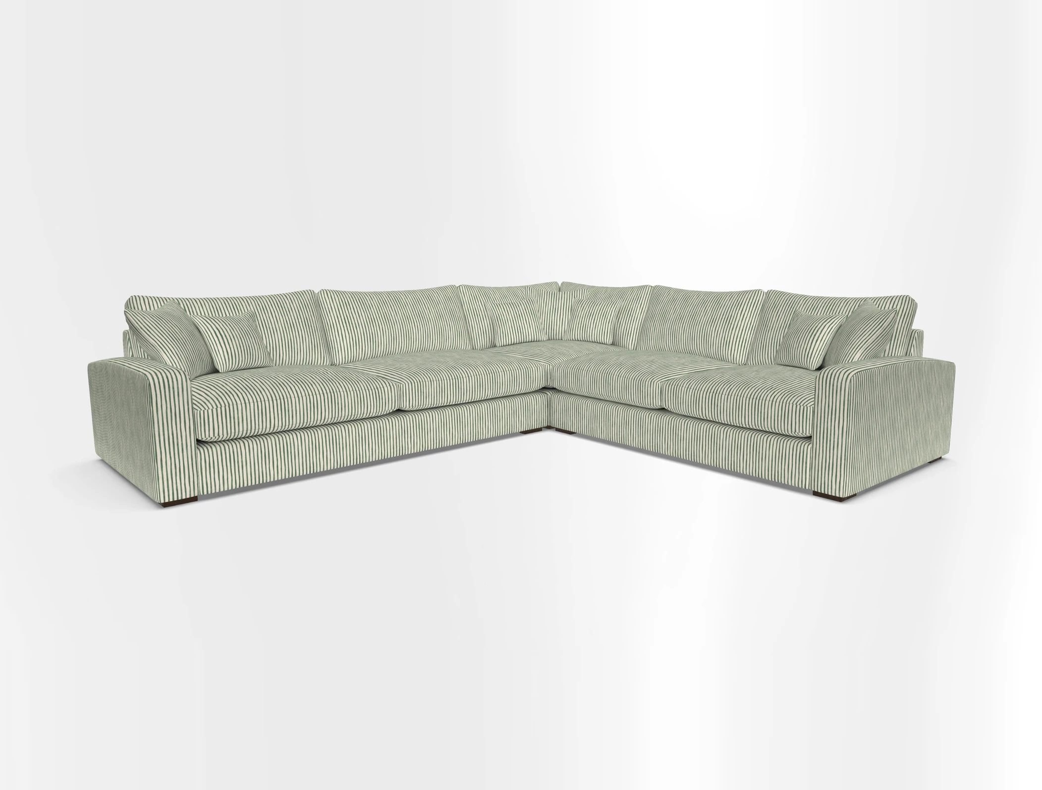 Stockbridge Corner Sofa LHF in V&A Threads of India Opulent Velvets Ikat Mirage Burnt Umber 