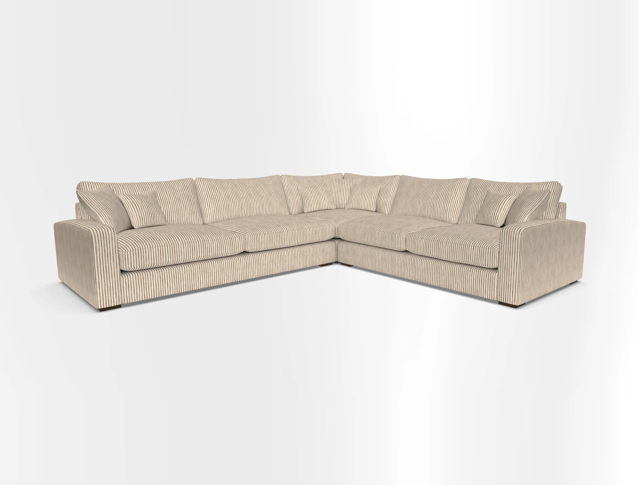 Stockbridge Corner Sofa LHF in V&A Threads of India Opulent Velvets Ikat Mirage Burnt Umber 