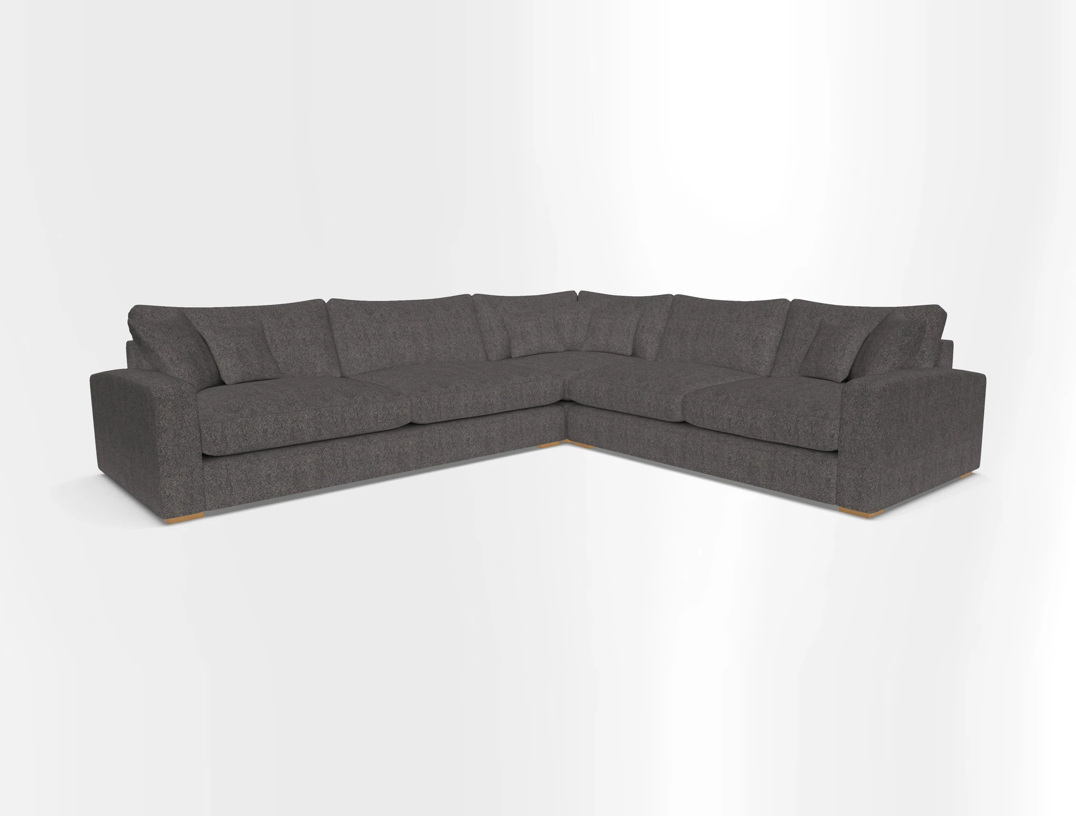 Stockbridge Corner Sofa LHF in V&A Threads of India Opulent Velvets Ikat Mirage Burnt Umber 