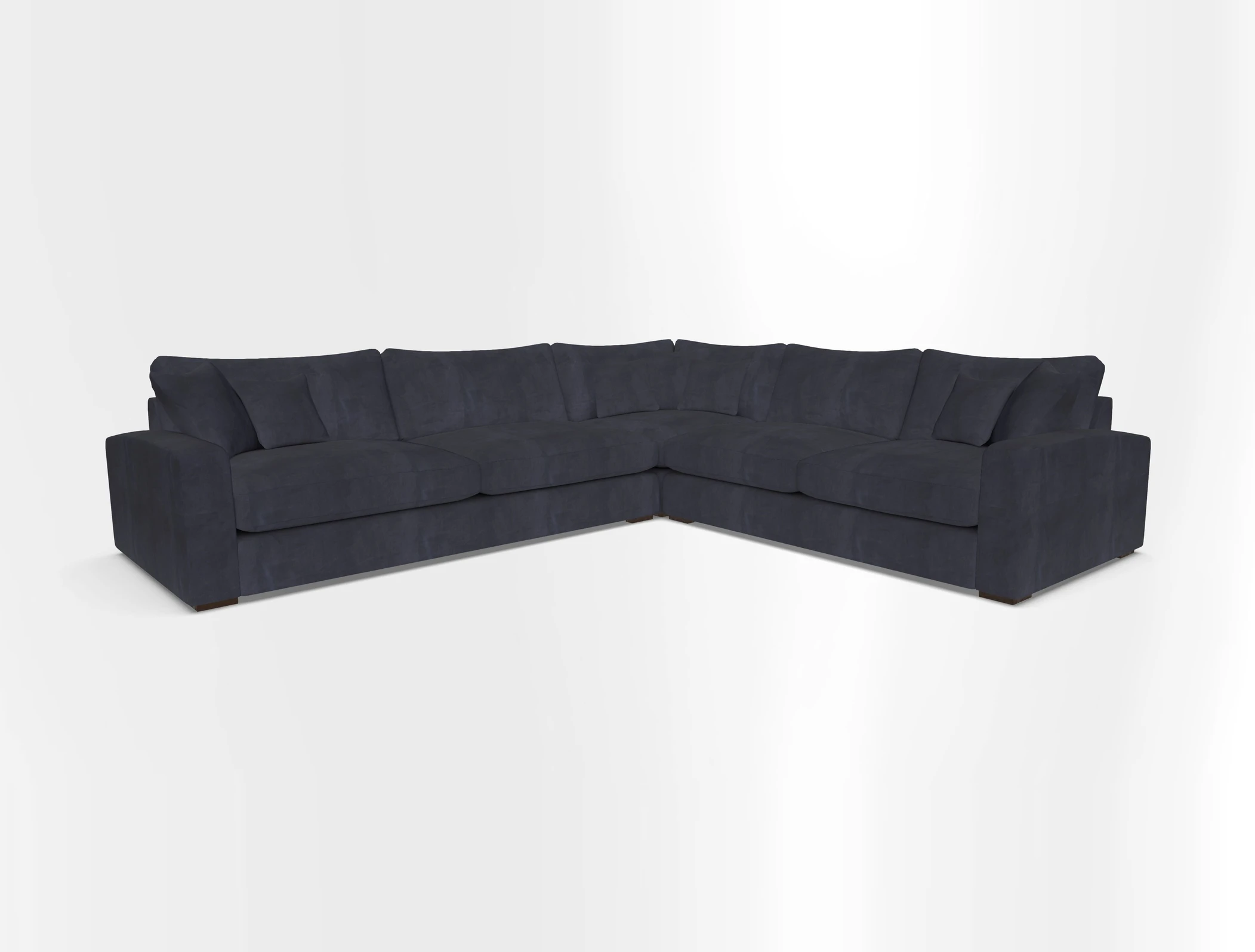 Stockbridge Corner Sofa LHF in V&A Threads of India Opulent Velvets Ikat Mirage Burnt Umber 