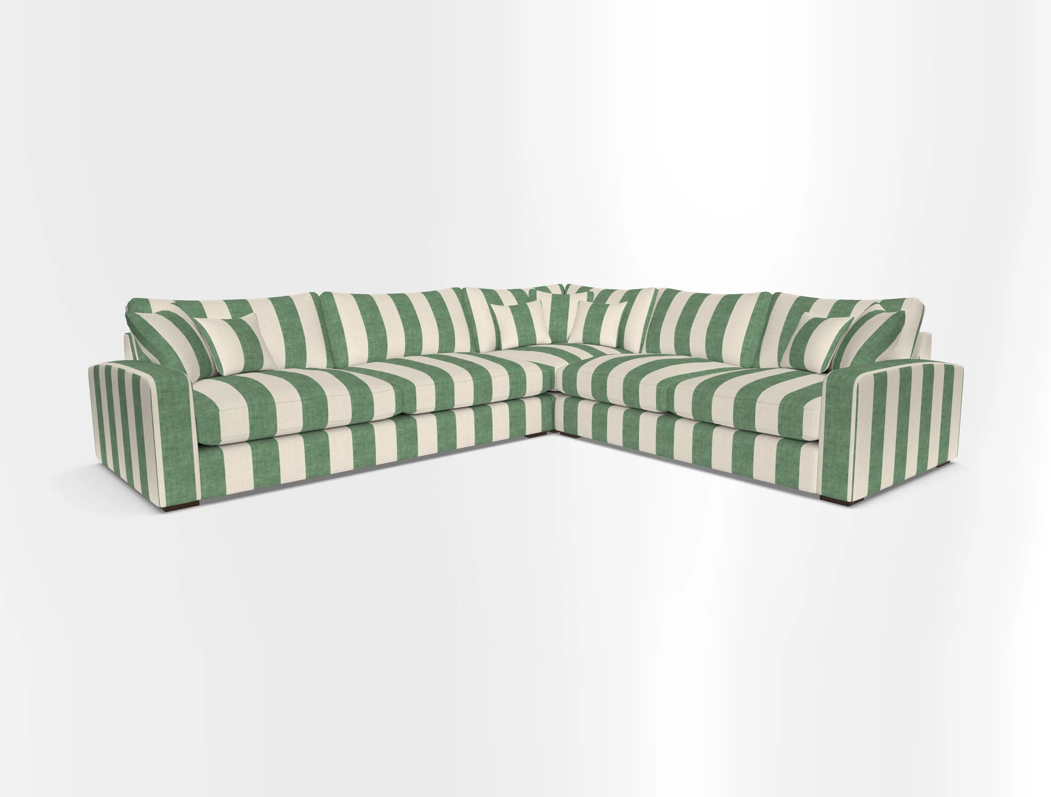 Stockbridge Corner Sofa LHF in V&A Threads of India Opulent Velvets Ikat Mirage Burnt Umber 