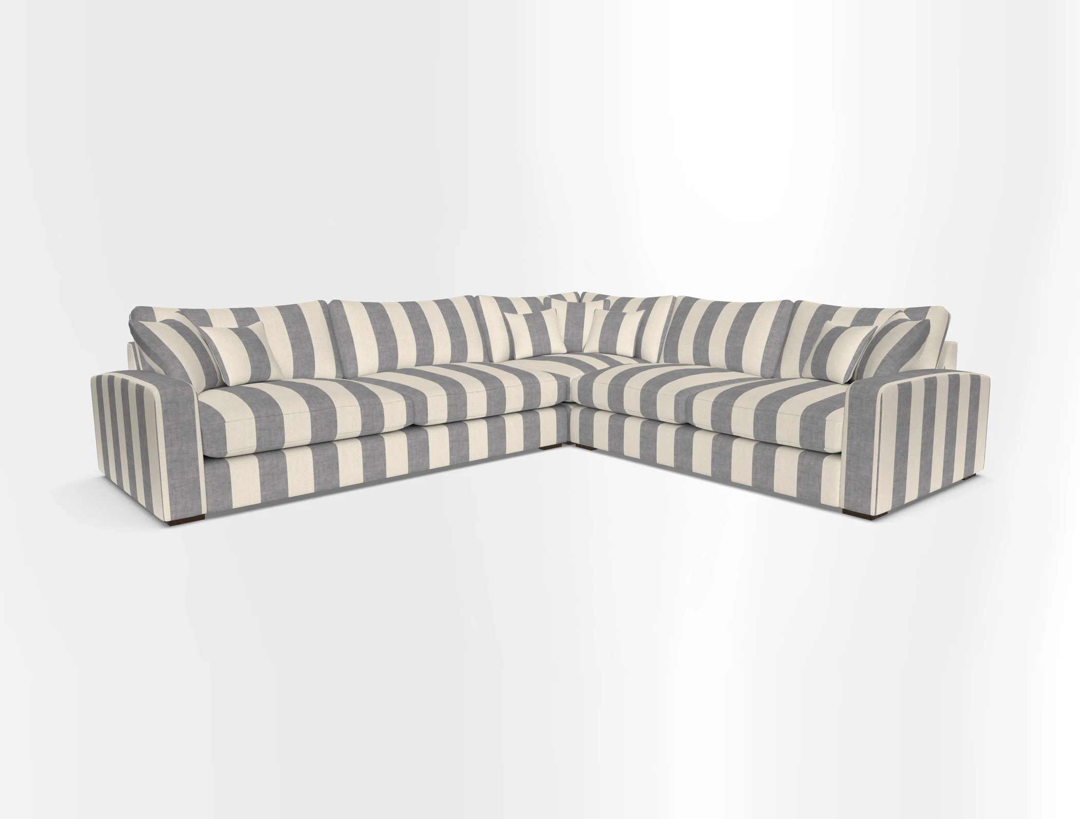 Stockbridge Corner Sofa LHF in V&A Threads of India Opulent Velvets Ikat Mirage Burnt Umber 