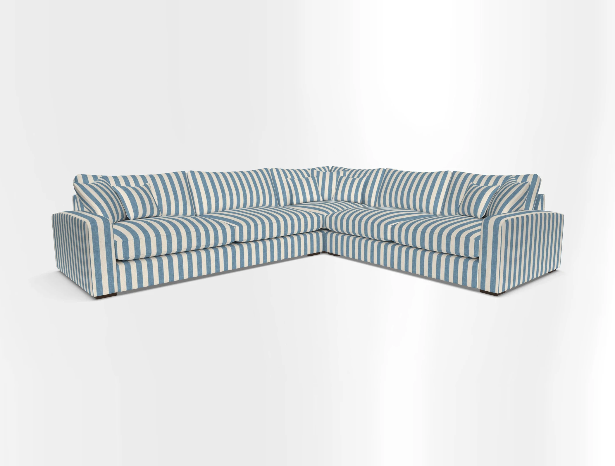 Stockbridge Corner Sofa LHF in V&A Threads of India Opulent Velvets Ikat Mirage Burnt Umber 
