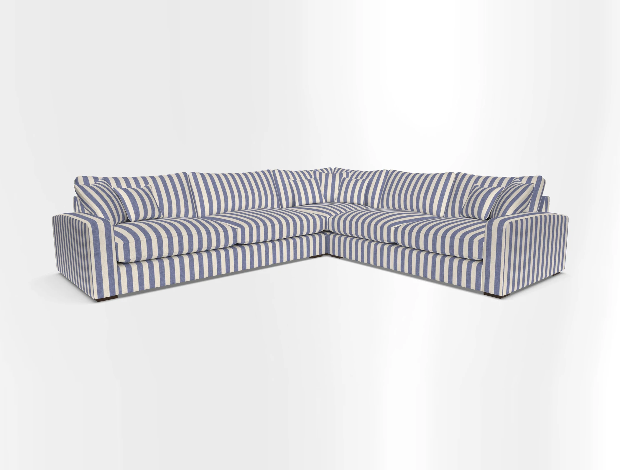 Stockbridge Corner Sofa LHF in V&A Threads of India Opulent Velvets Ikat Mirage Burnt Umber 