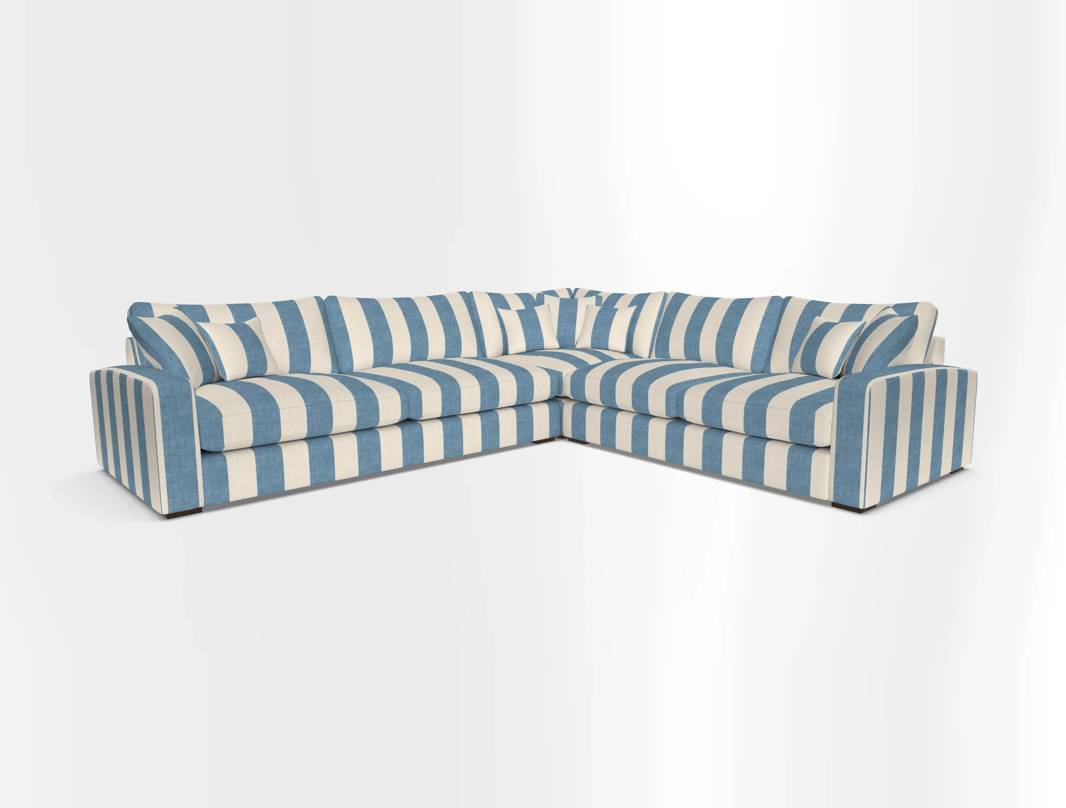 Stockbridge Corner Sofa LHF in V&A Threads of India Opulent Velvets Ikat Mirage Burnt Umber 
