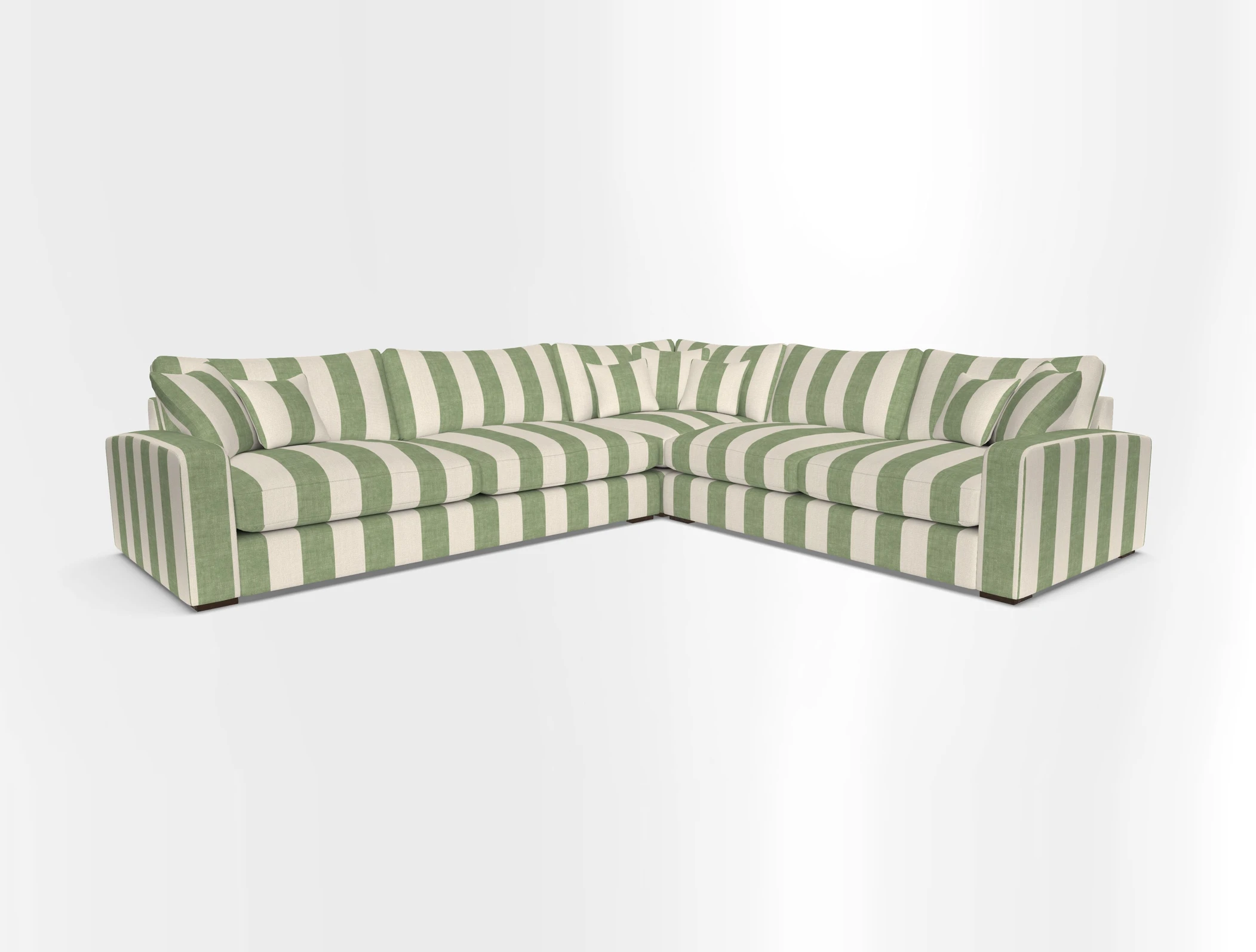 Stockbridge Corner Sofa LHF in V&A Threads of India Opulent Velvets Ikat Mirage Burnt Umber 