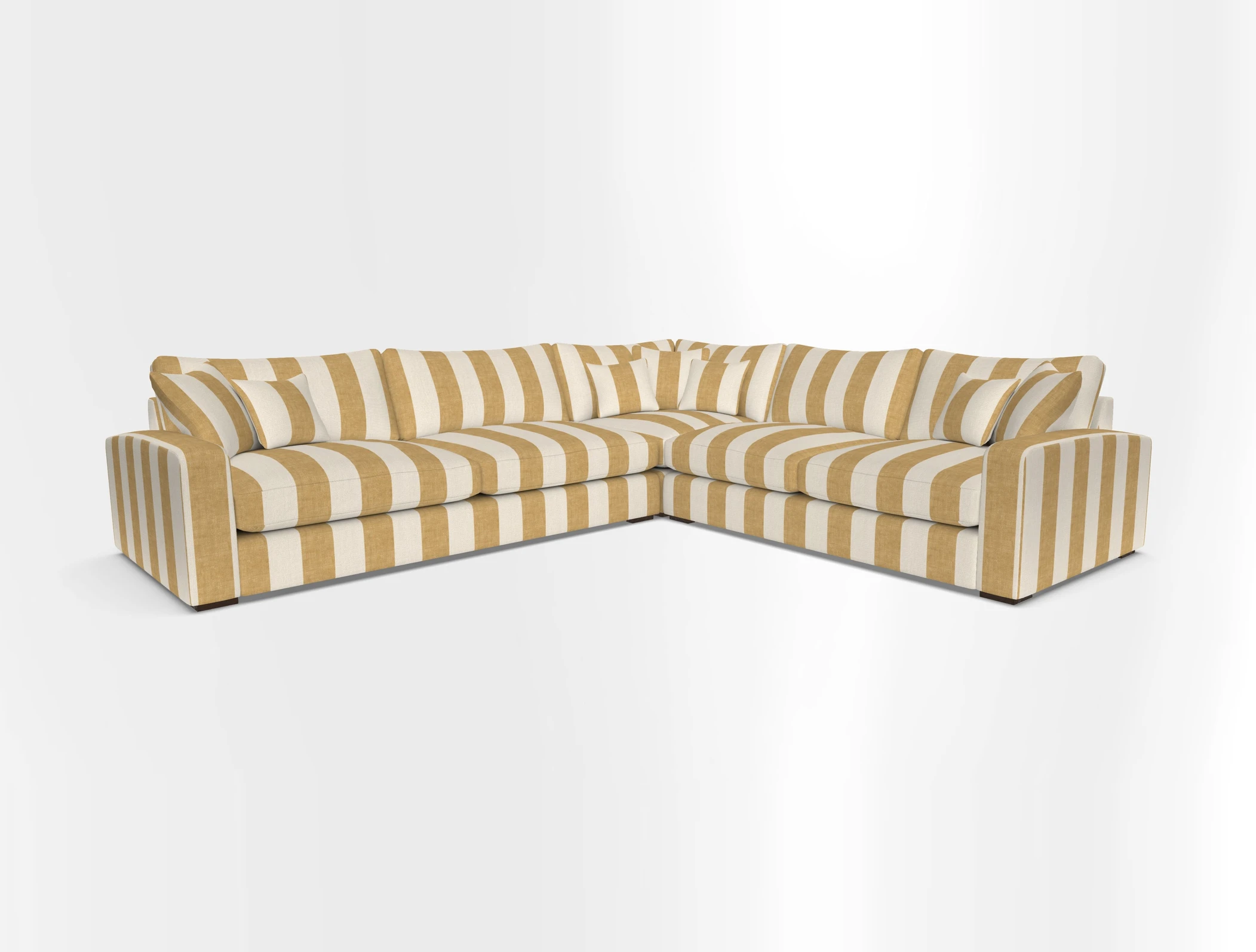 Stockbridge Corner Sofa LHF in V&A Threads of India Opulent Velvets Ikat Mirage Burnt Umber 