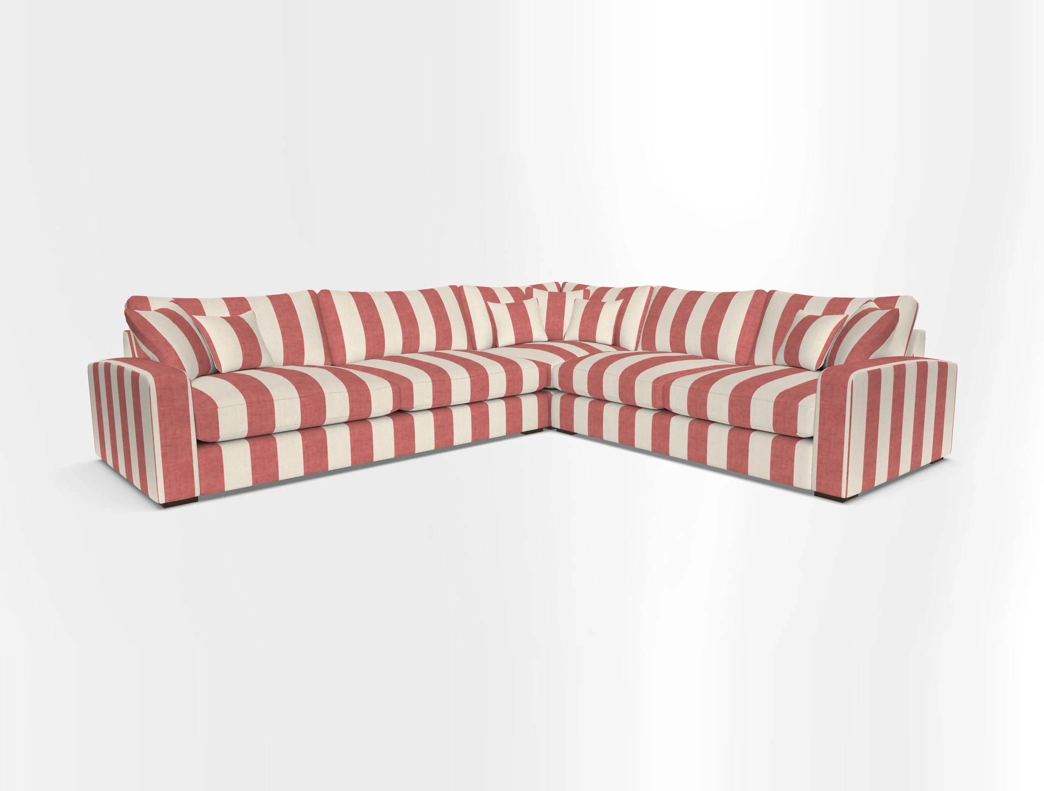 Stockbridge Corner Sofa LHF in V&A Threads of India Opulent Velvets Ikat Mirage Burnt Umber 