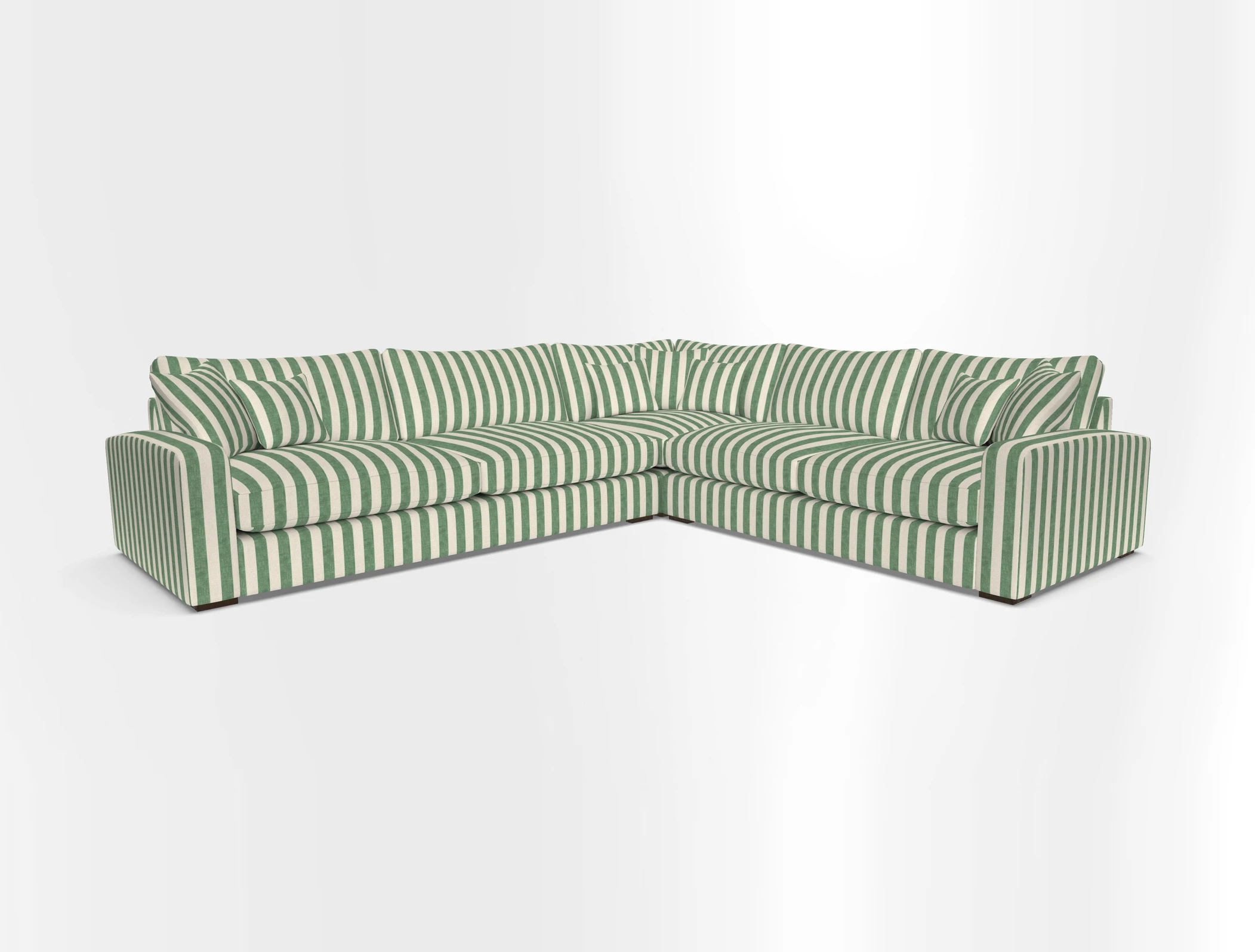 Stockbridge Corner Sofa LHF in V&A Threads of India Opulent Velvets Ikat Mirage Burnt Umber 