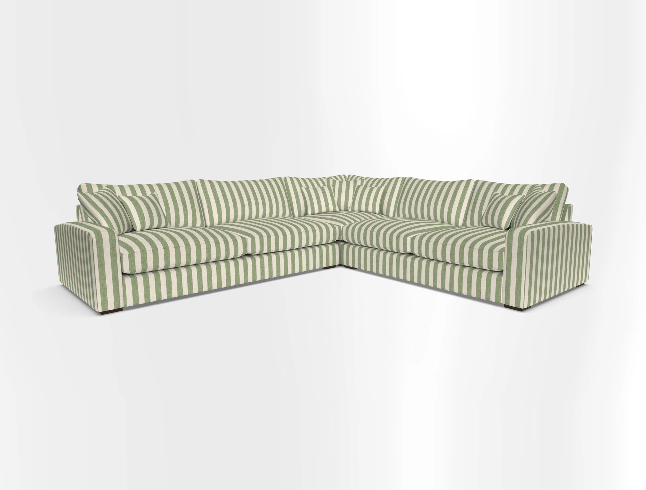 Stockbridge Corner Sofa LHF in V&A Threads of India Opulent Velvets Ikat Mirage Burnt Umber 